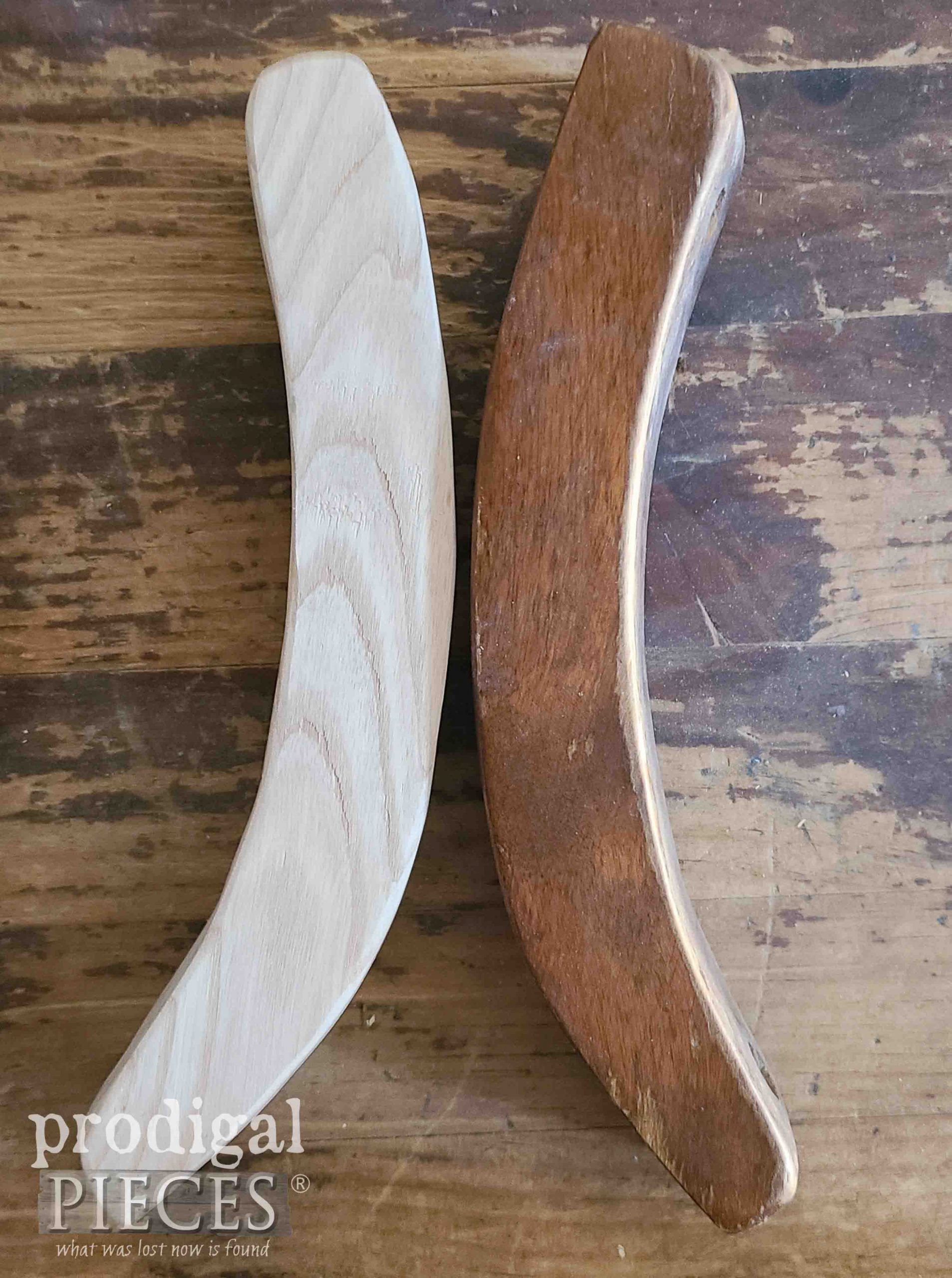 Replacement Hardwood Brace for Pine Farmhouse Bench Makeover | prodigalpieces.com #prodigalpieces