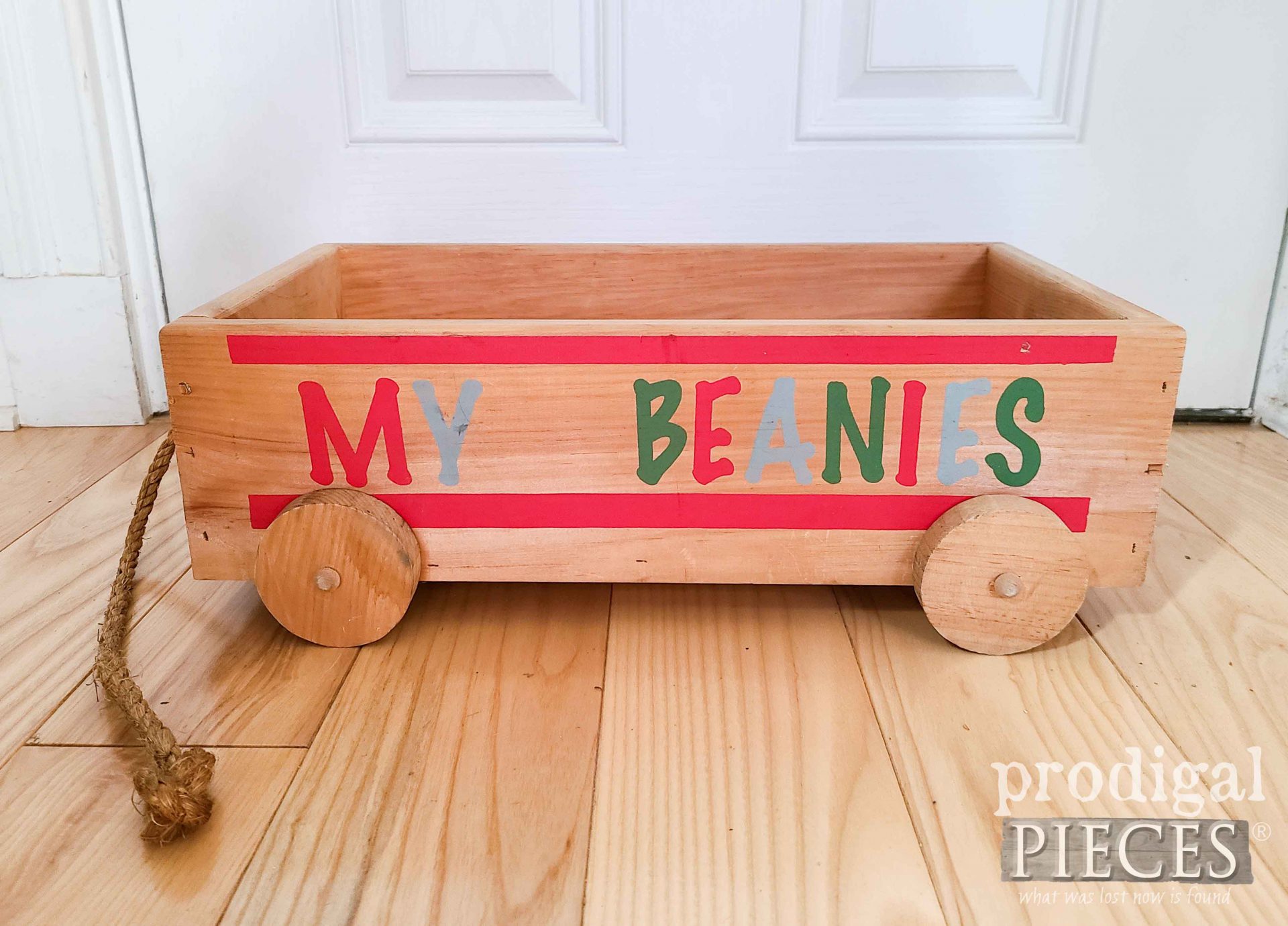 Handmade Beanie Baby Wagon Before | prodigalpieces.com #prodigalpieces