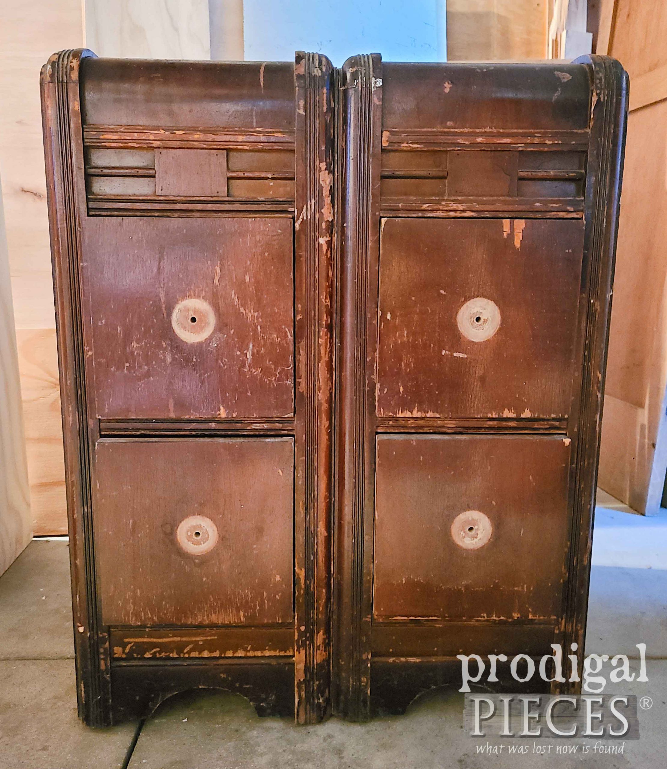 Repurposed Dressing Table Chest in Raw Form | prodigalpieces.com #prodigalpieces