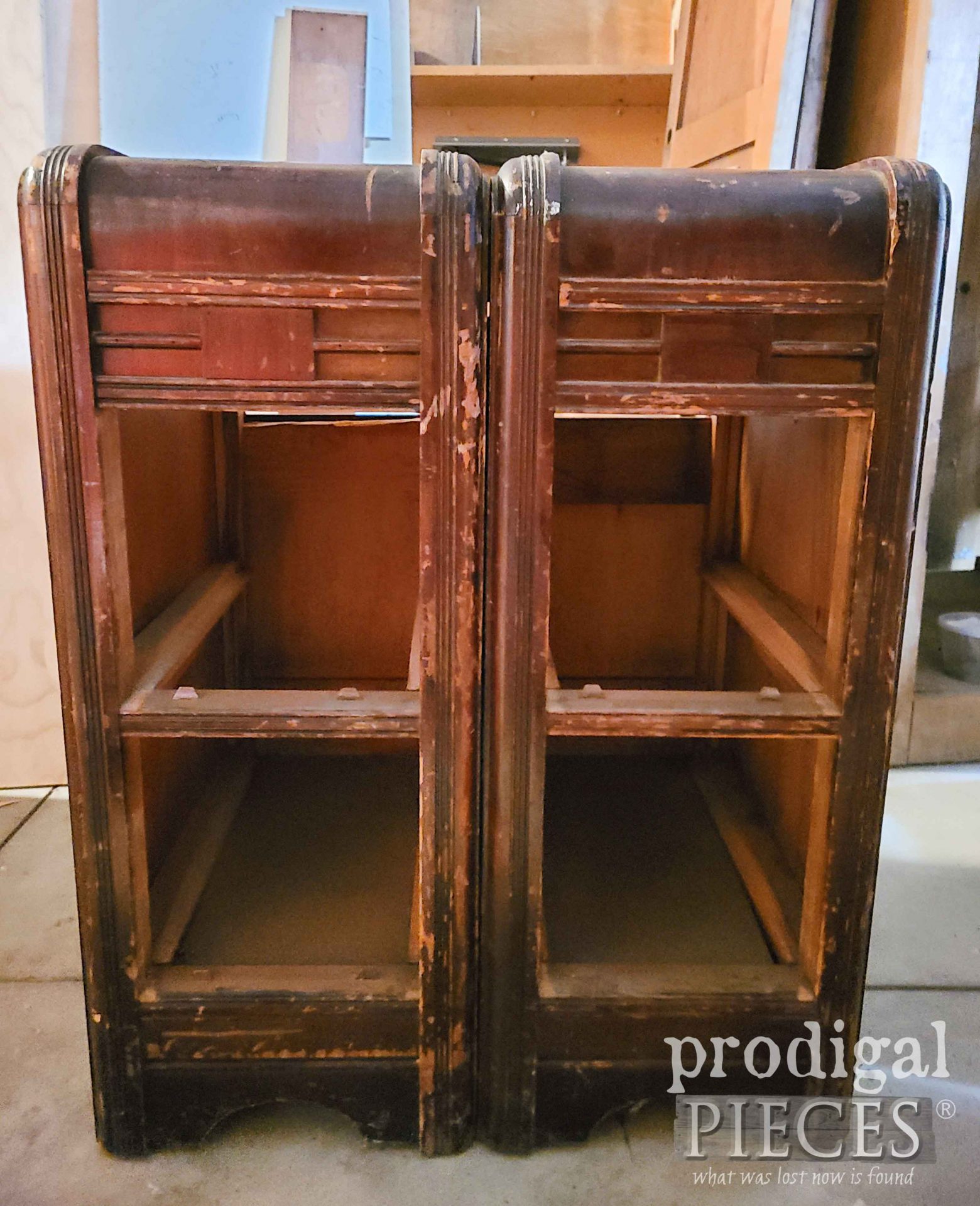 Dry Fit Repurposed Dressing Table Chest | prodigalpieces.com #prodigalpieces
