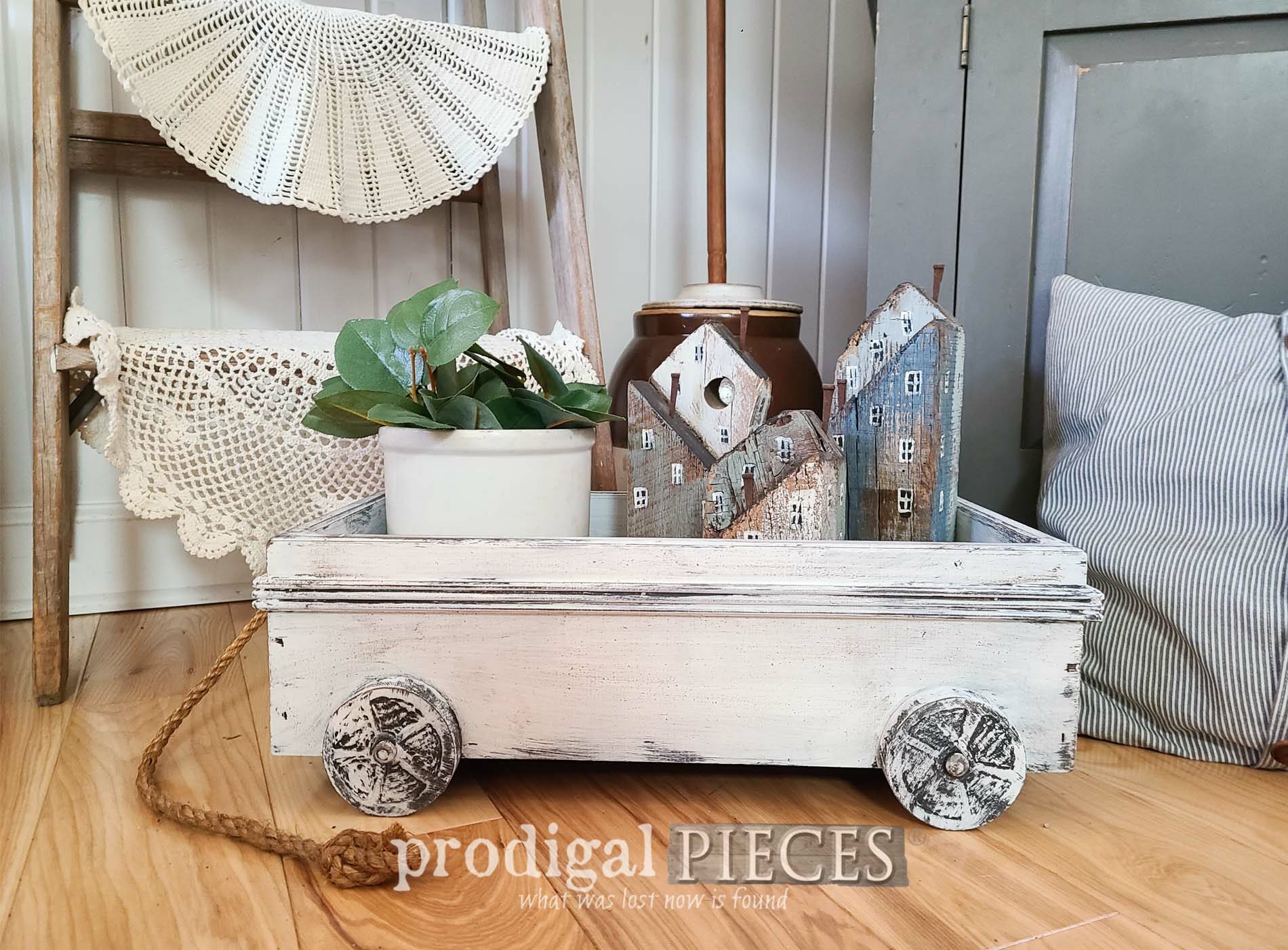 Featured Farmhouse Wooden Wagon Makeover From Beanie Baby Decor by Larissa of Prodigal Pieces | prodigalpieces.com #prodigalpieces #farmhouse #diy #budgetdecor