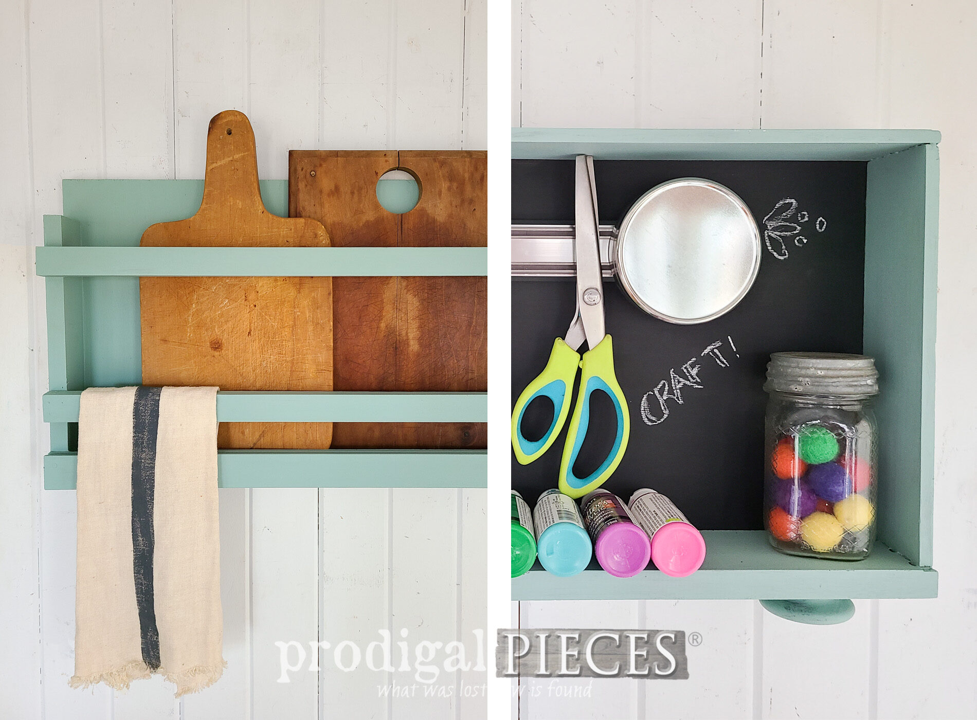 An upcycled vanity is repurposed into functional storage for your home. Take a peek at the DIY by Larissa of Prodigal Pieces | prodigalpieces.com #prodigalpieces #diy #upcycled #repurposed