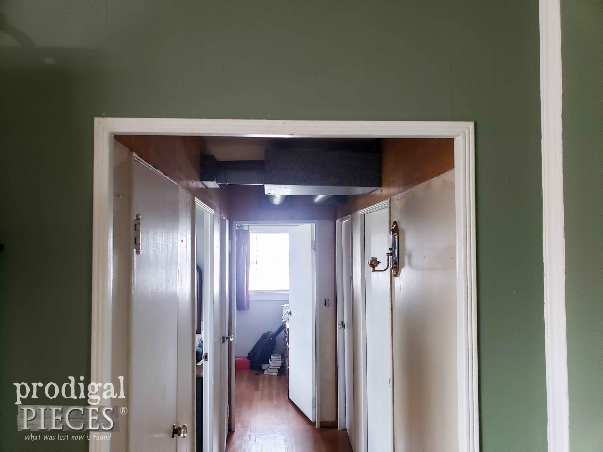 Hall Entry Before DIY Arch Doorway | prodigalpieces.com #prodigalpieces