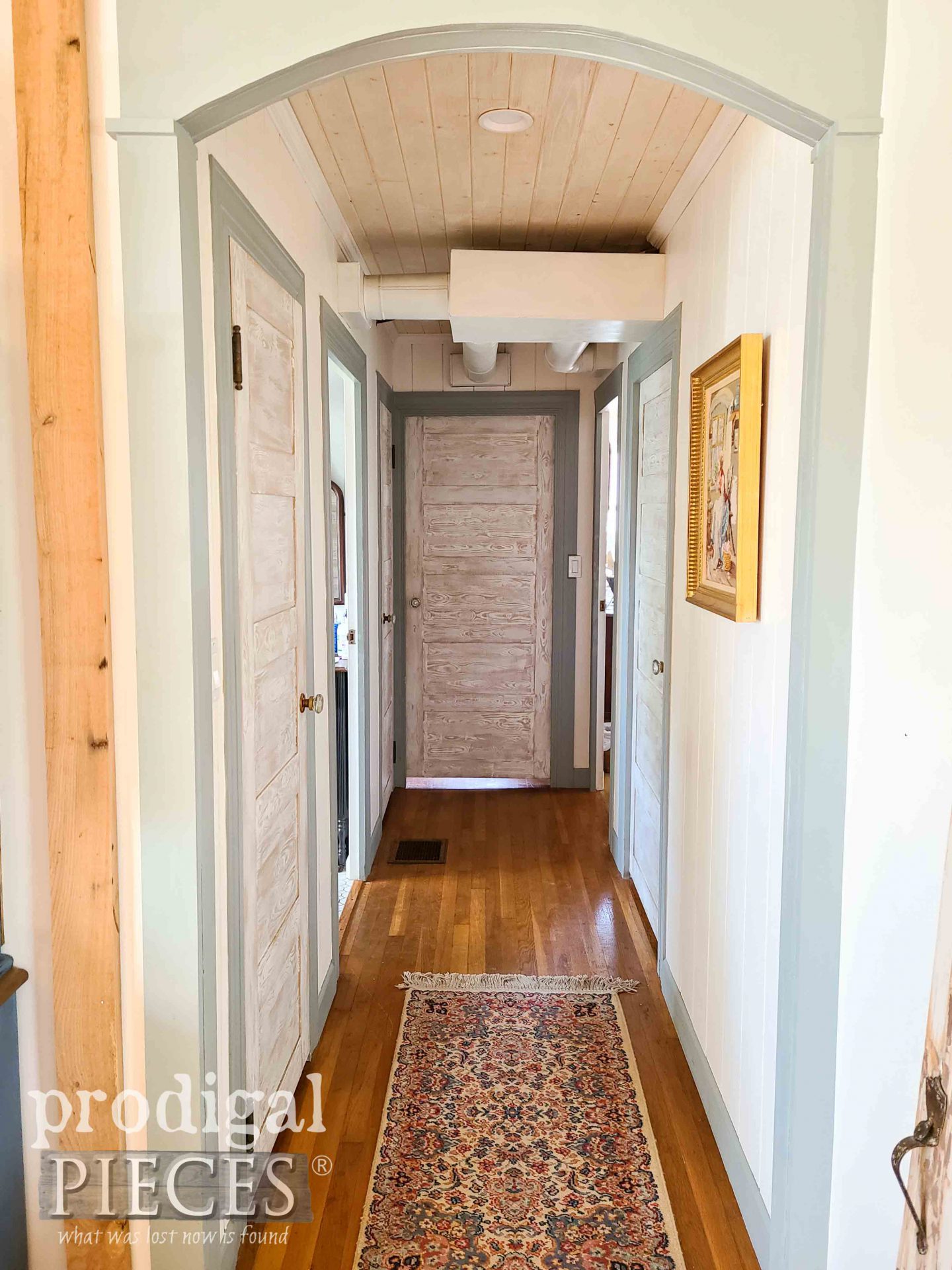 DIY Hallway Remodel After Hollow Core Door Makeover by Larissa of Prodigal Pieces | prodigalpieces.com #prodigalpieces #diy #budgetdecor