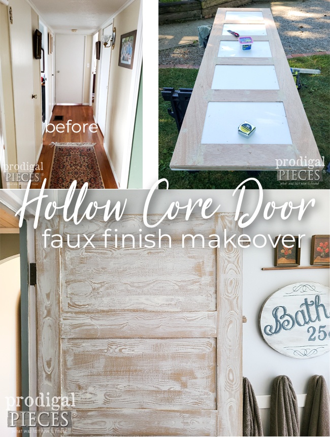 Take your home to the next level with this DIY Hollow Core Door Makeover with Video Tutorial by Larissa of Prodigal Pieces | prodigalpieces.com #prodigalpieces #diy #remodeling #farmmhouse