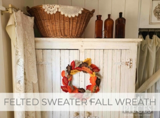 Showcase of Felted Sweater Fall Wreath Tutorial | prodigalpieces.com #prodigalpieces