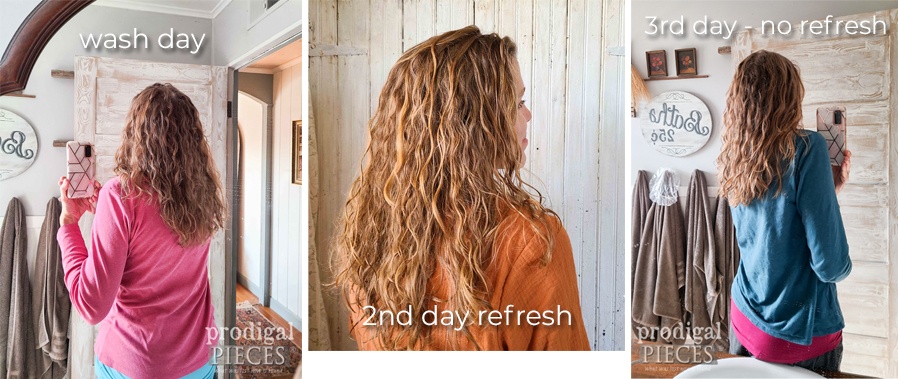 2B Wavy Hair Girl Refresh Process by Larissa of Prodigal Pieces | prodigalpieces.com #prodigalpieces #wavyhair #curlygirl #haircare