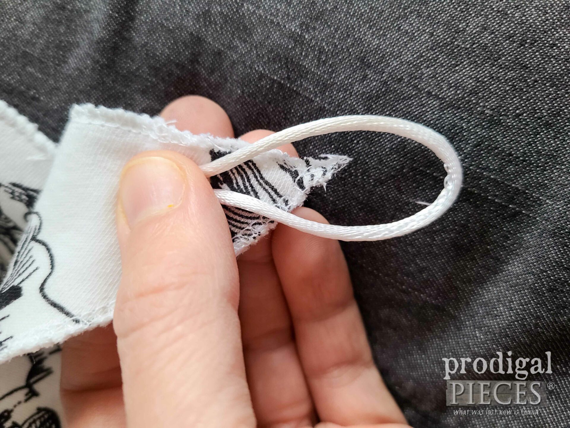 Adding DIY Hair Towel Loop | prodigalpieces.com #prodigalpieces