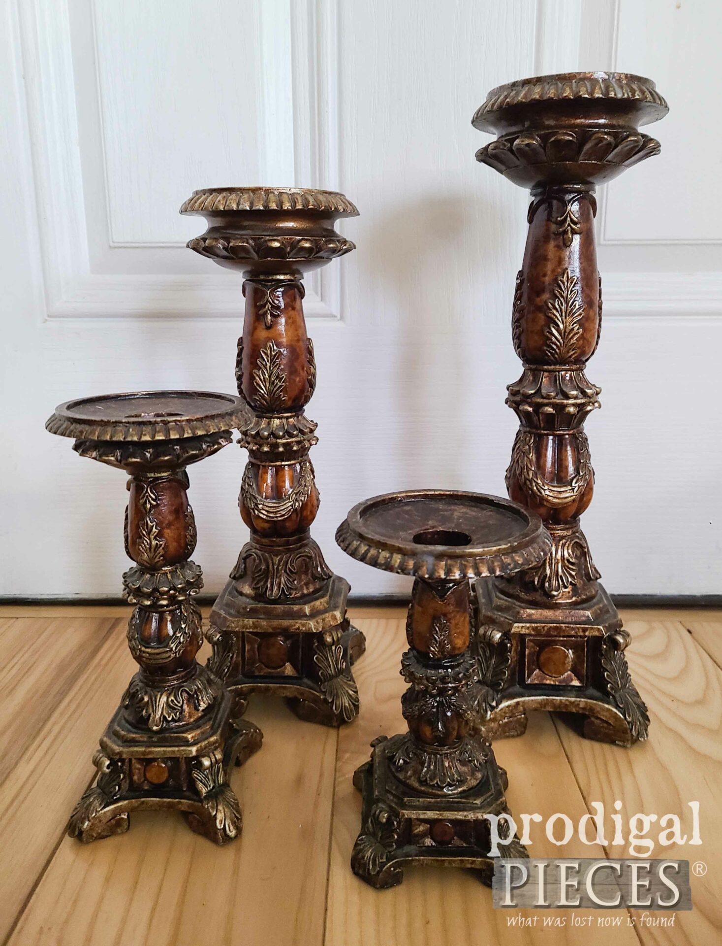 Thrifted Candlesticks Before Makeover by Prodigal Pieces | prodigalpieces.com #prodigalpieces