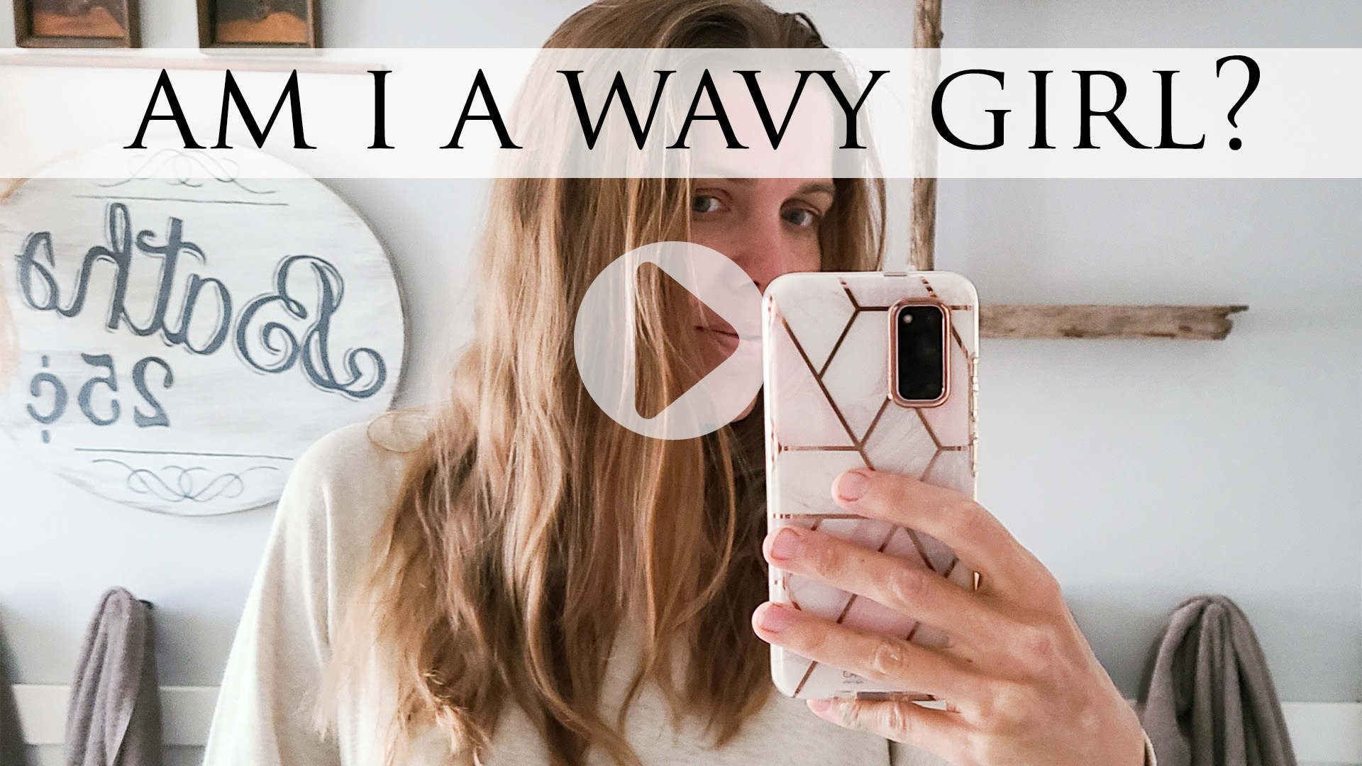 Video of 2a, 2b, 2c Wavy Hair Girl Journey with DIY Flaxseed Gel & Rice Water Rinse Recipe, and a DIY Hair Towel Tutorial with Free Pattern by Larissa of Prodigal Pieces | prodigalpieces.com #prodigalpieces #wavygirl #hair #curlfriend #curlygirl