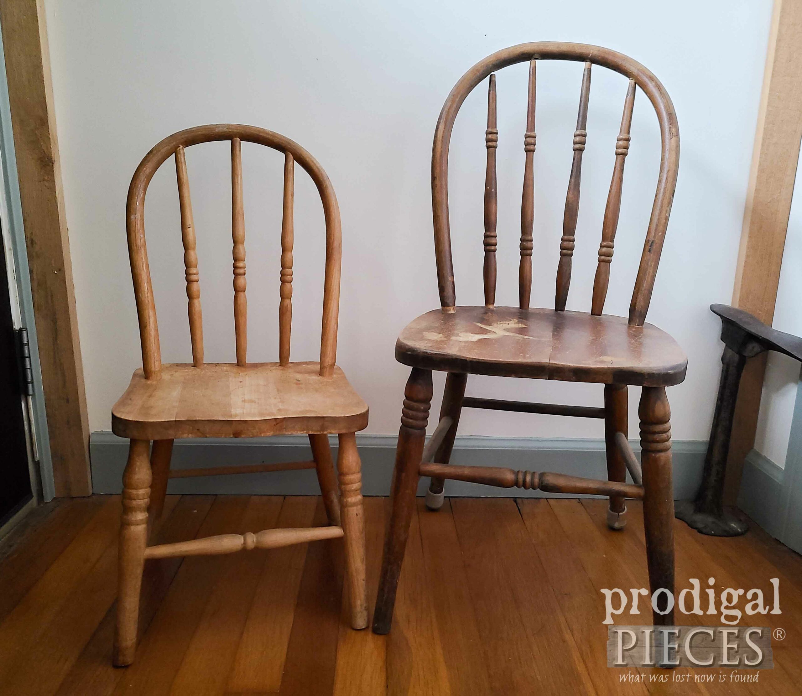 Pair of Antique Child's Chairs | prodigalpieces.com #prodigalpieces