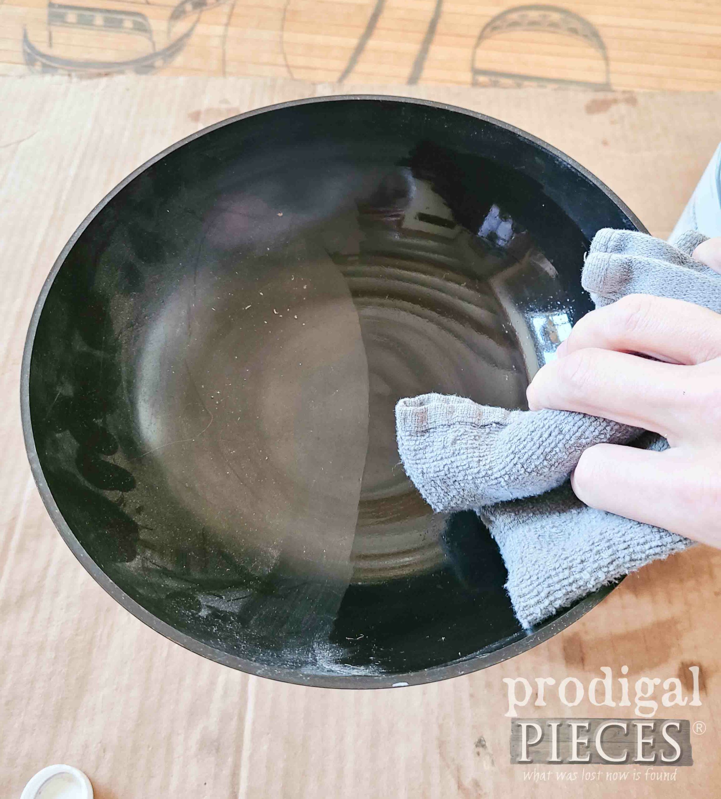 Cleaning Compote Bowl for Thrifty Update | prodigalpieces.com #prodigalpieces