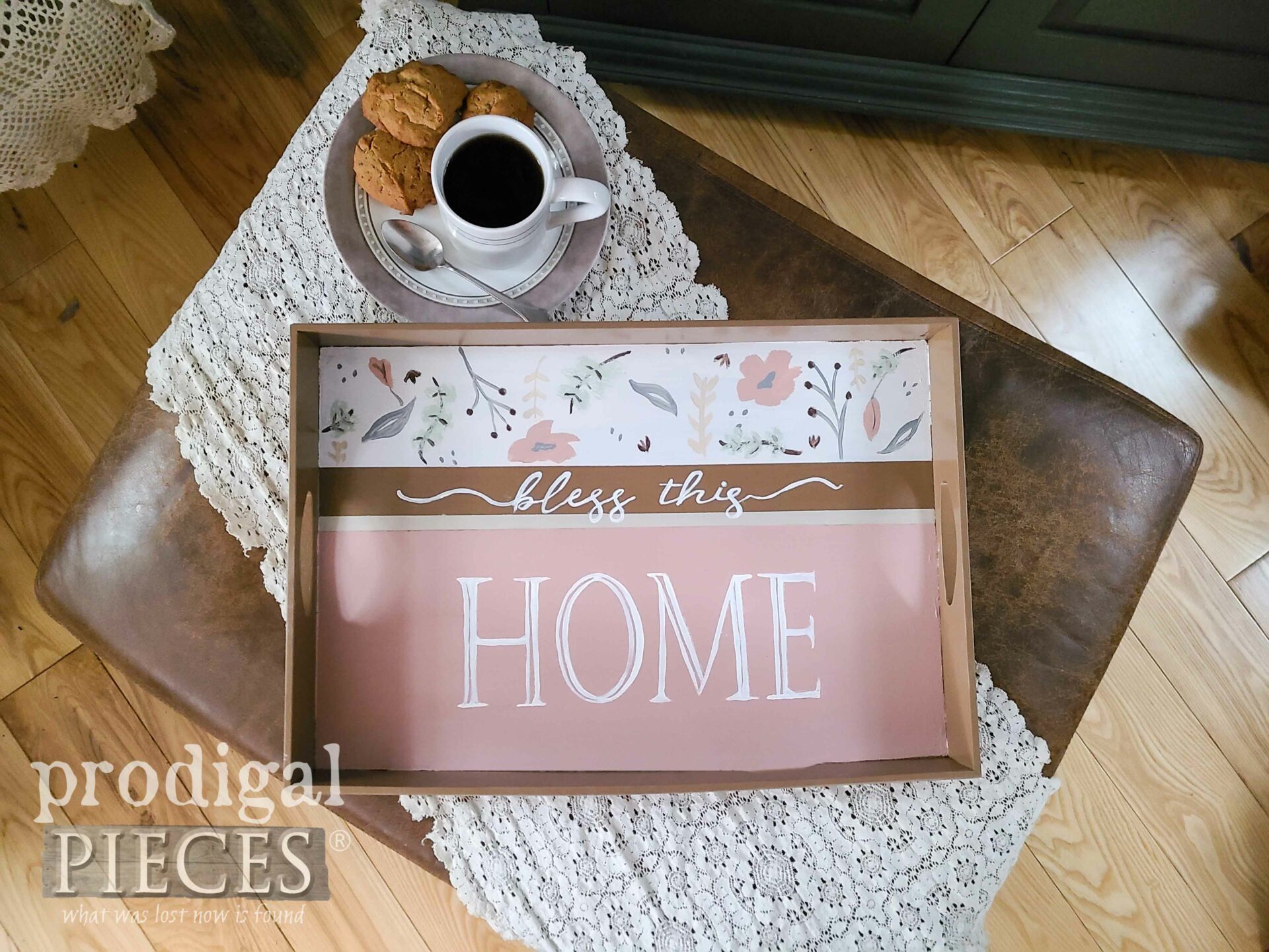 DIY Thrift Store Tray Makeover by Larissa of Prodigal Pieces | prodigalpieces.com #prodigalpieces #diy #thrifted #homedecor 