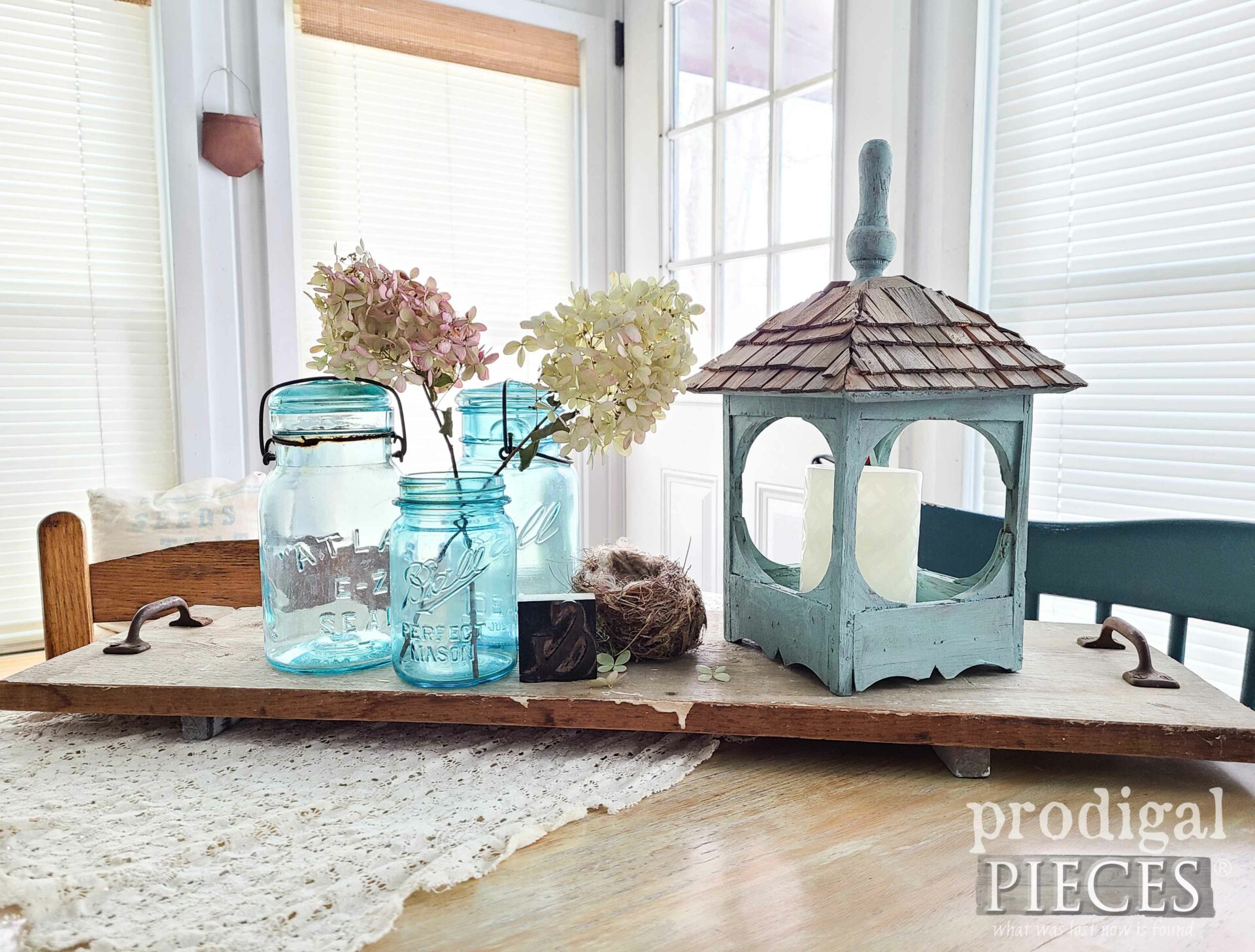 DIY Thrifted Wooden Lantern Makeover by Larissa of Prodigal Pieces | prodigalpieces.com #prodigalpieces #farmhouse #thrifted #diy