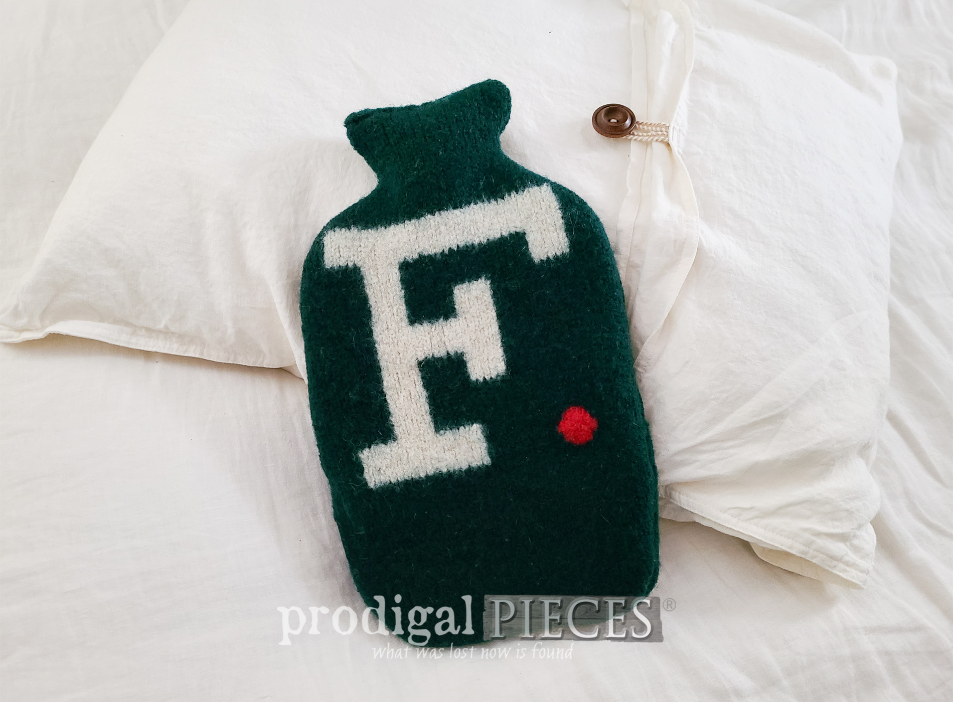DIY Hot Water Bottle from Thrifted, Felted Sweater by Larissa of Prodigal Pieces | prodigalpieces.com #prodigalpieces #refashion #upcycled #diy #handmade