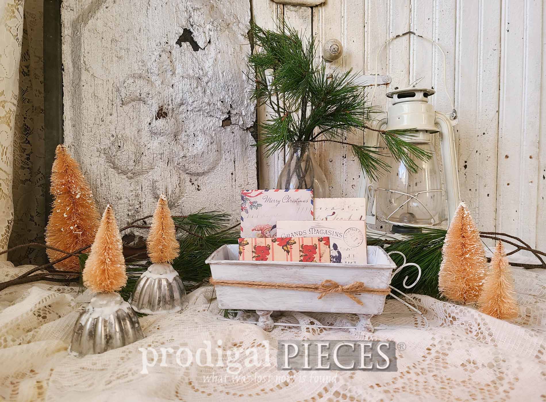 Featured Repurposed Christmas Ornaments from vintage bread pans and jello molds | video tutorial by Larissa of Prodigal Pieces | prodigalpieces.com #prodigalpieces #diy #tutorial