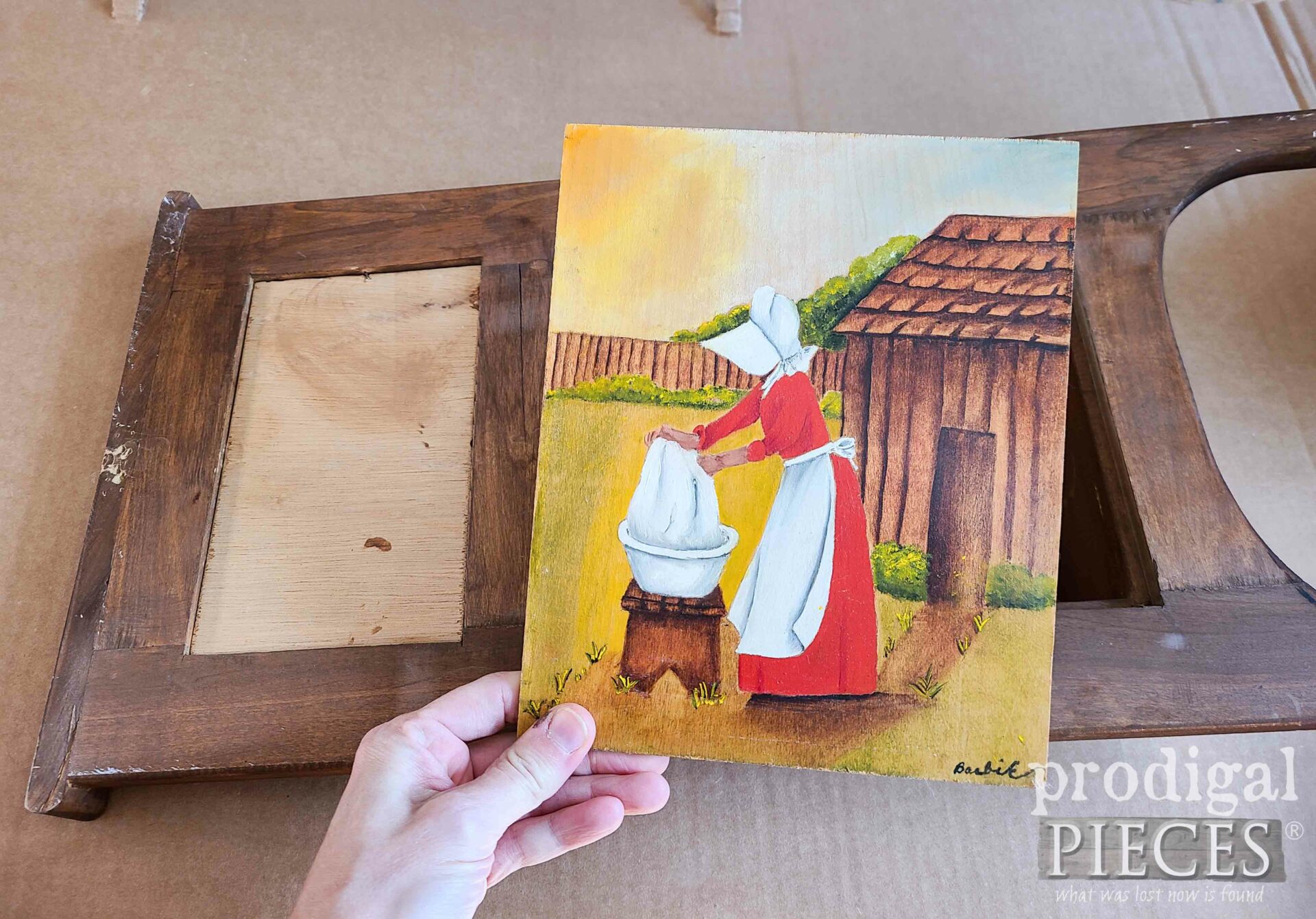 Hand-Painted Prairie Painting Removed | prodigalpieces.com #prodigalpieces