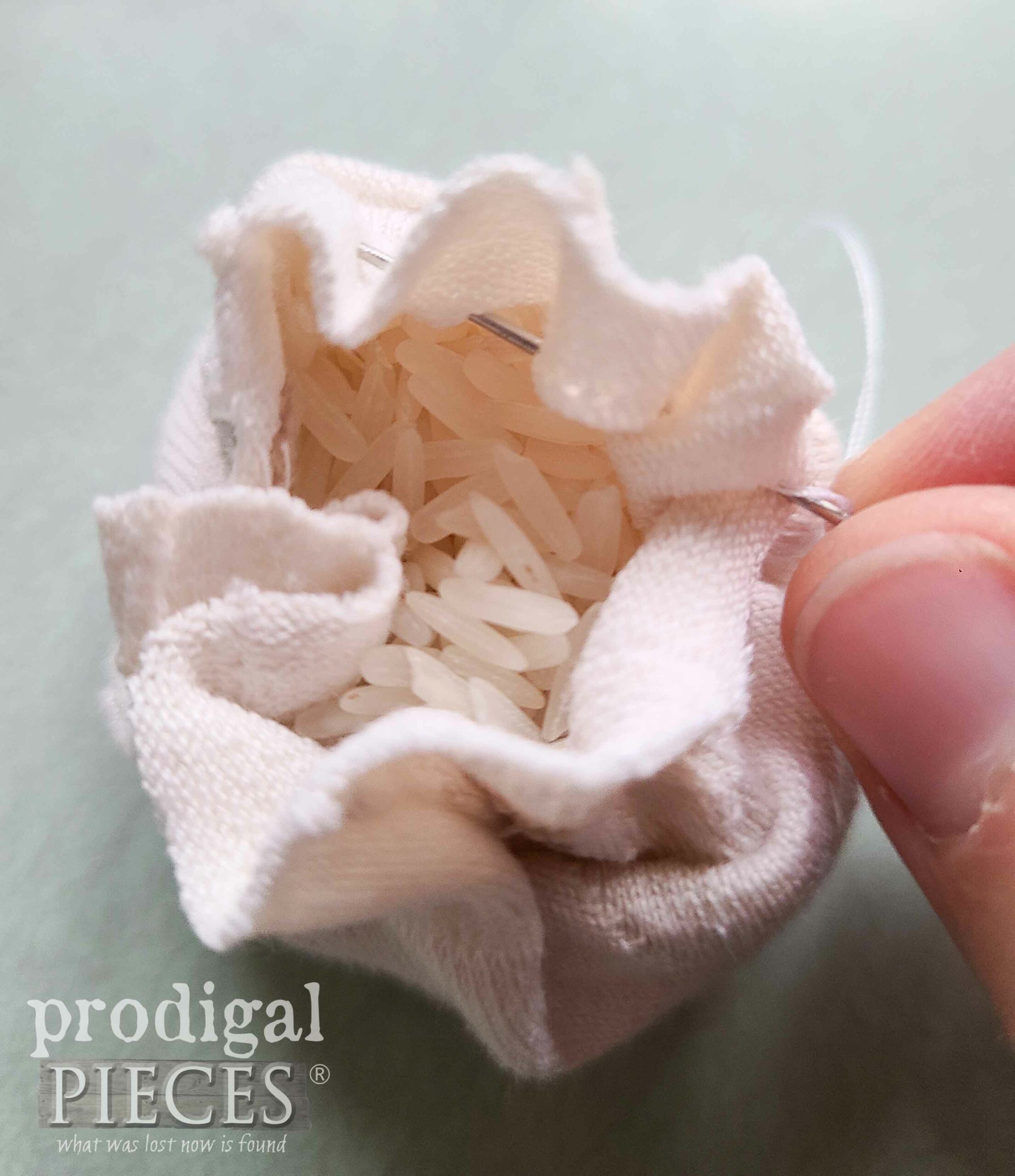 Rice Pack Inside Sock Doll for Stability | prodigalpieces.com #prodigalpieces