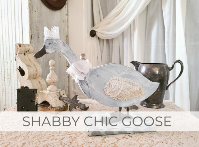 Shabby Chic Goose Created from Upcycled Parts by Larissa of Prodigal Pieces | prodigalpieces.com #prodigalpieces