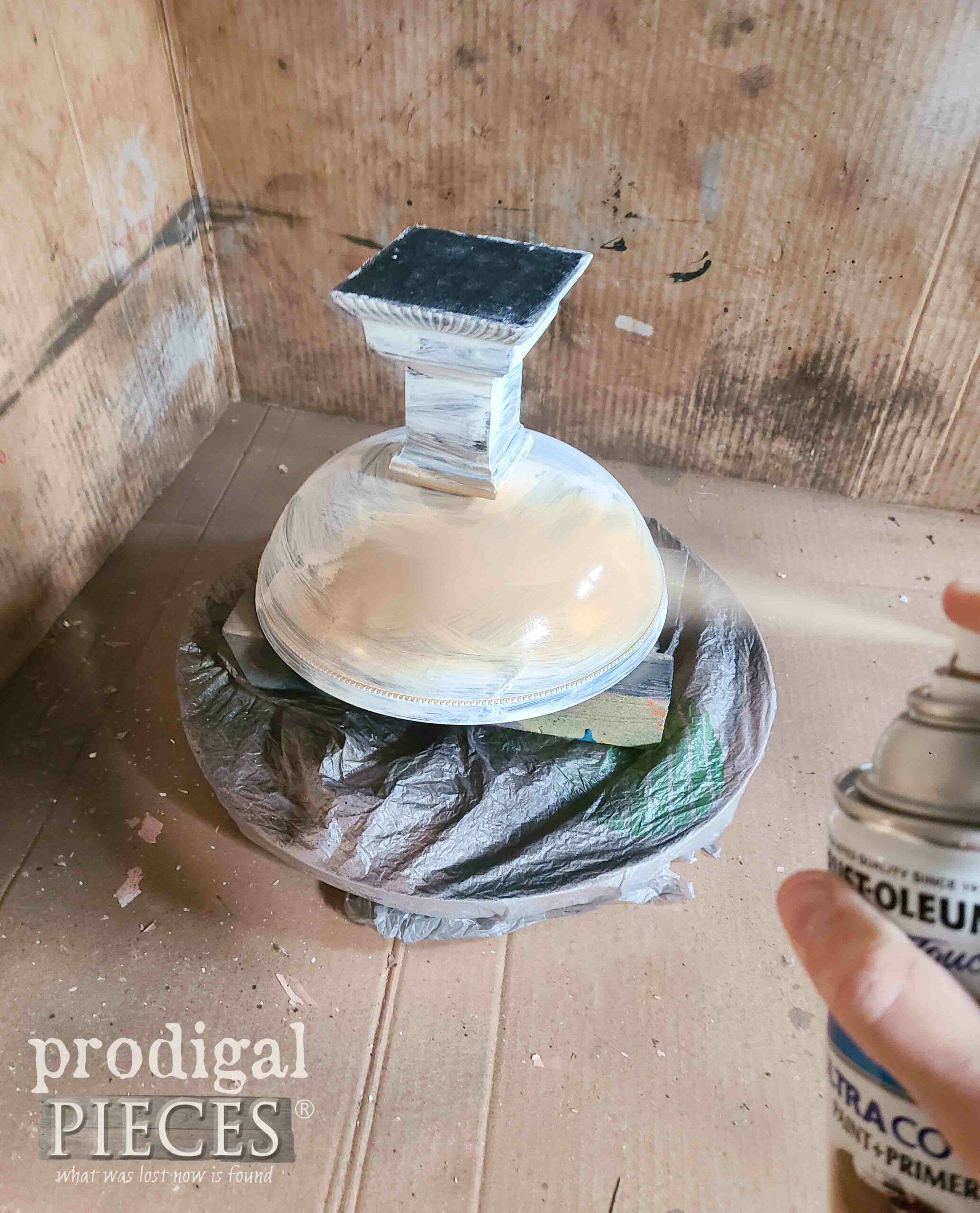 Spray Painting Thrifty Update Compote Bowl | prodigalpieces.com #prodigalpieces