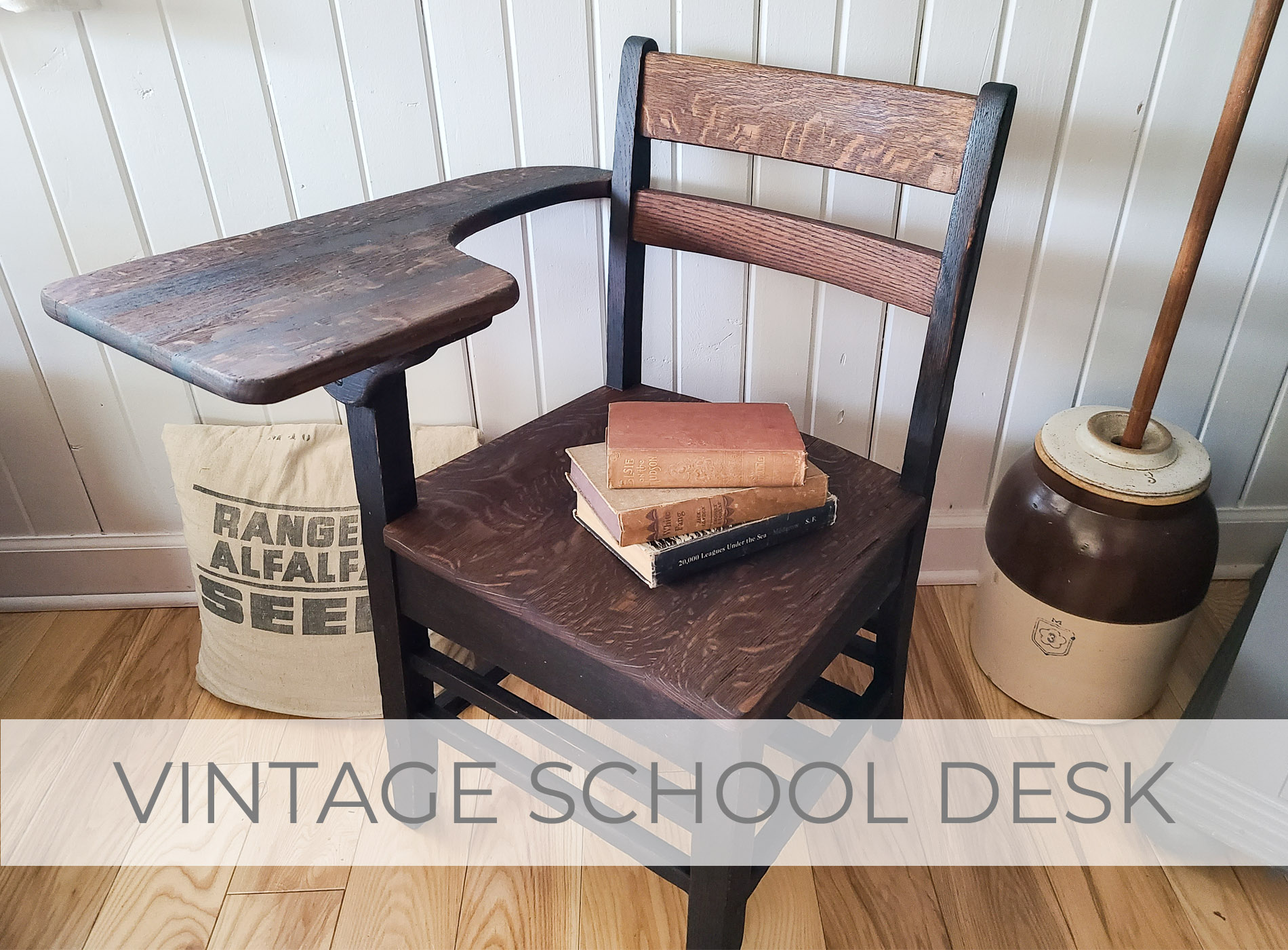 Vintage School Desk Refreshed by Larissa of Prodigal Pieces | prodigalpieces.com #prodigalpieces