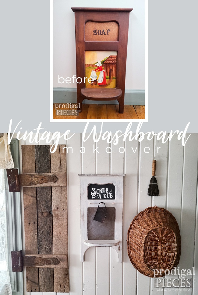 Vintage Washboard Wall Art Makeover by Larissa of Prodigal Pieces | prodigalpieces.com #prodigalpieces #farmhouse #diy #thrifted