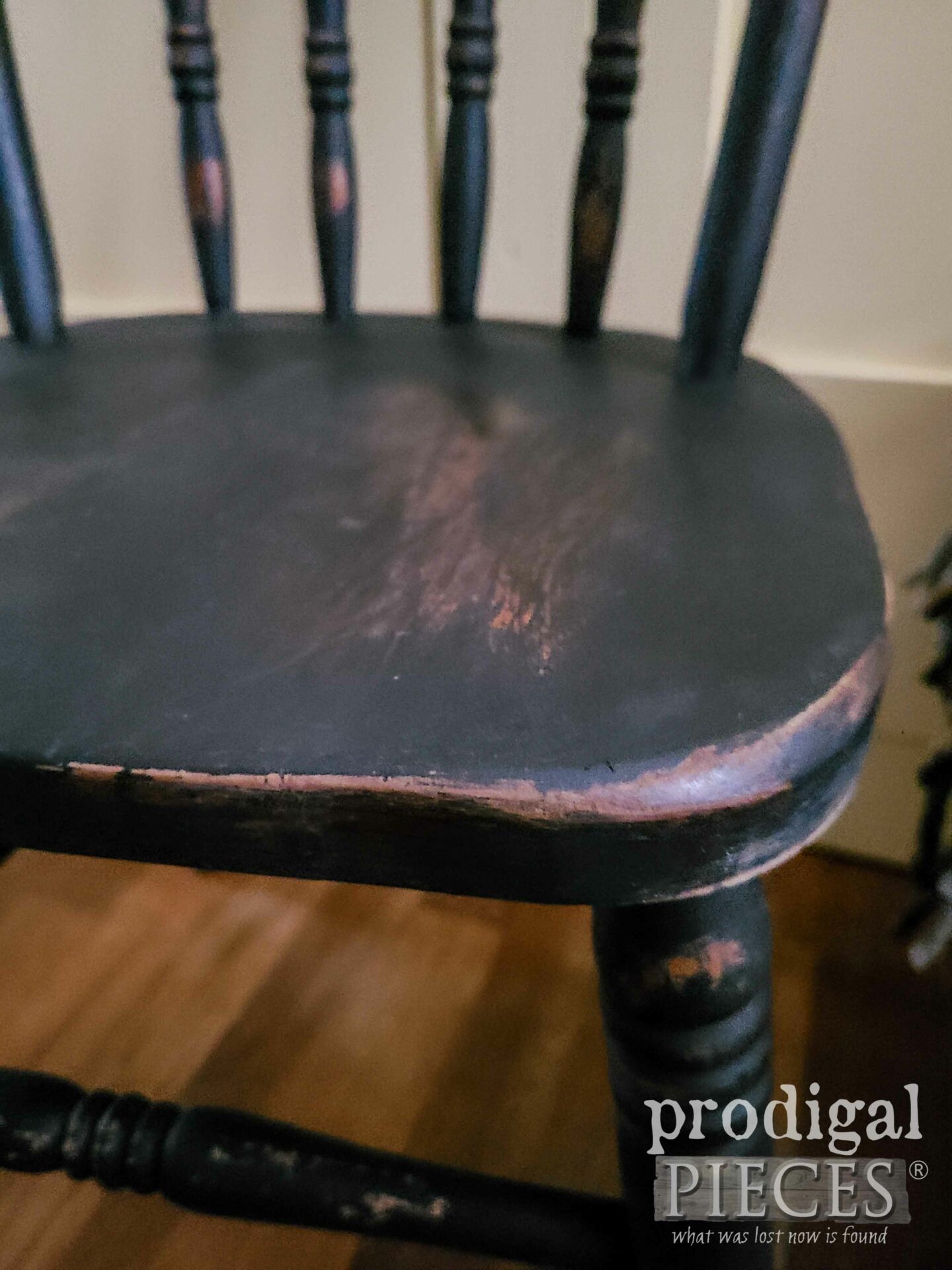 Wet Distressed Antique Child's Chairs in Windsor Style by Larissa of Prodigal Pieces | prodigalpieces.com #prodigalpieces #antiuqe #farmhouse