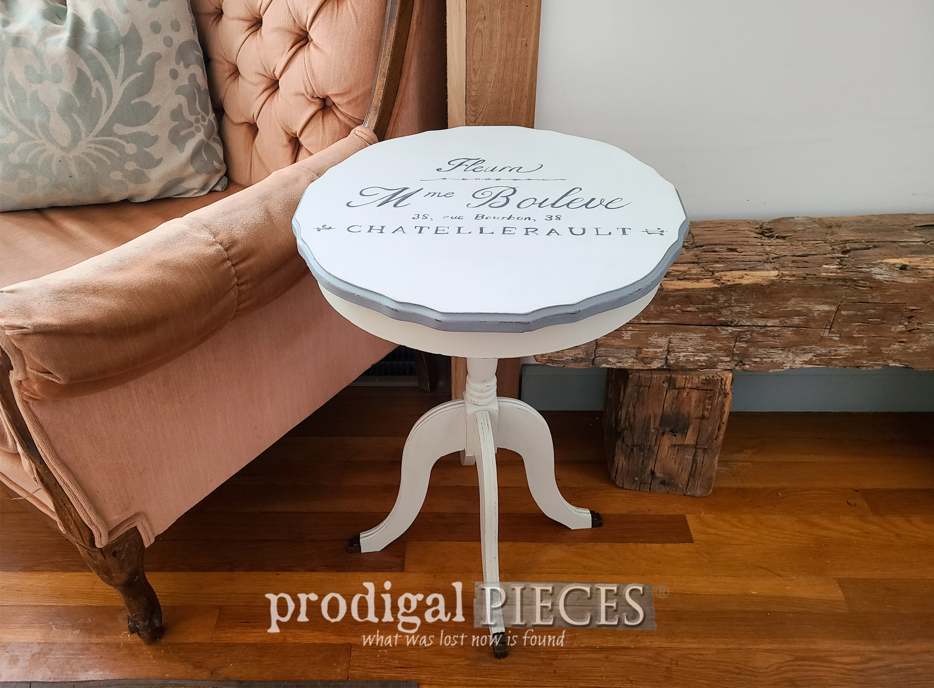 Featured Antique Damaged Side Table Makeover by Larissa of Prodigal Pieces | prodigalpieces.com #prodigalpieces #antique #furniture
