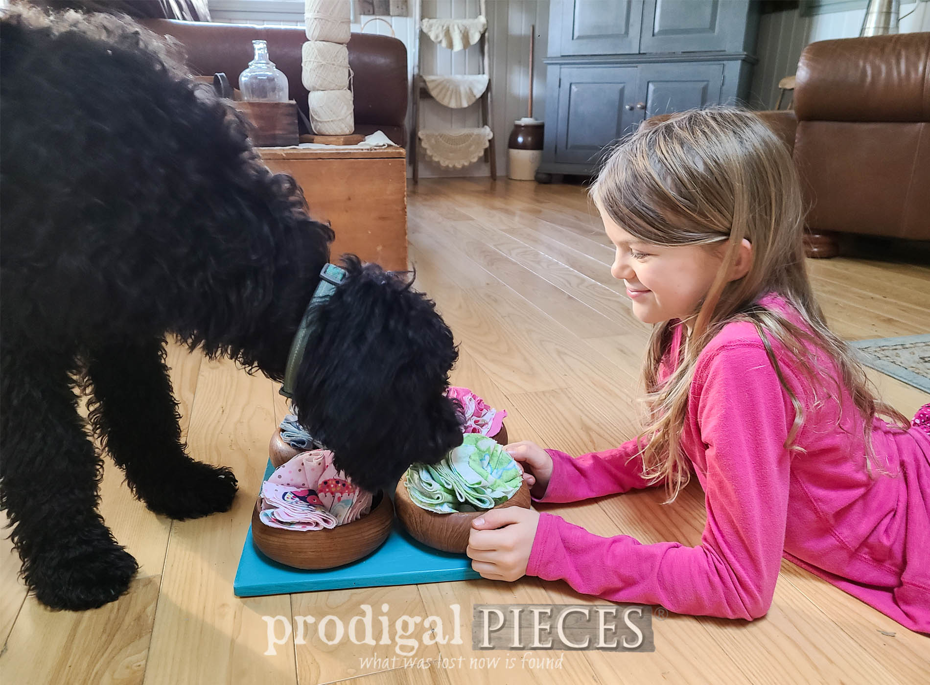 Featured Upcycled Salad Bowls into a DIY yarn bowl and dog toy snuffle tray by Larissa of Prodigal Pieces | prodigalpieces.com #prodigalpieces