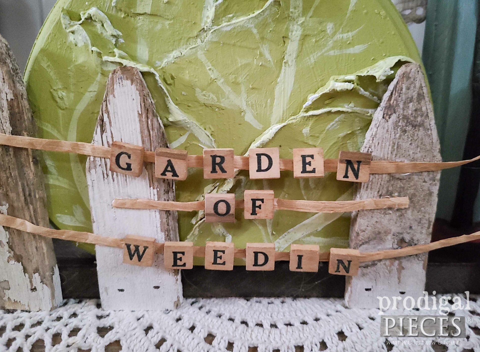Garden of Weedin' Reclaimed Art from Vintage Wall Art by Larissa of Prodigal Pieces | prodigalpieces.com #prodigalpieces
