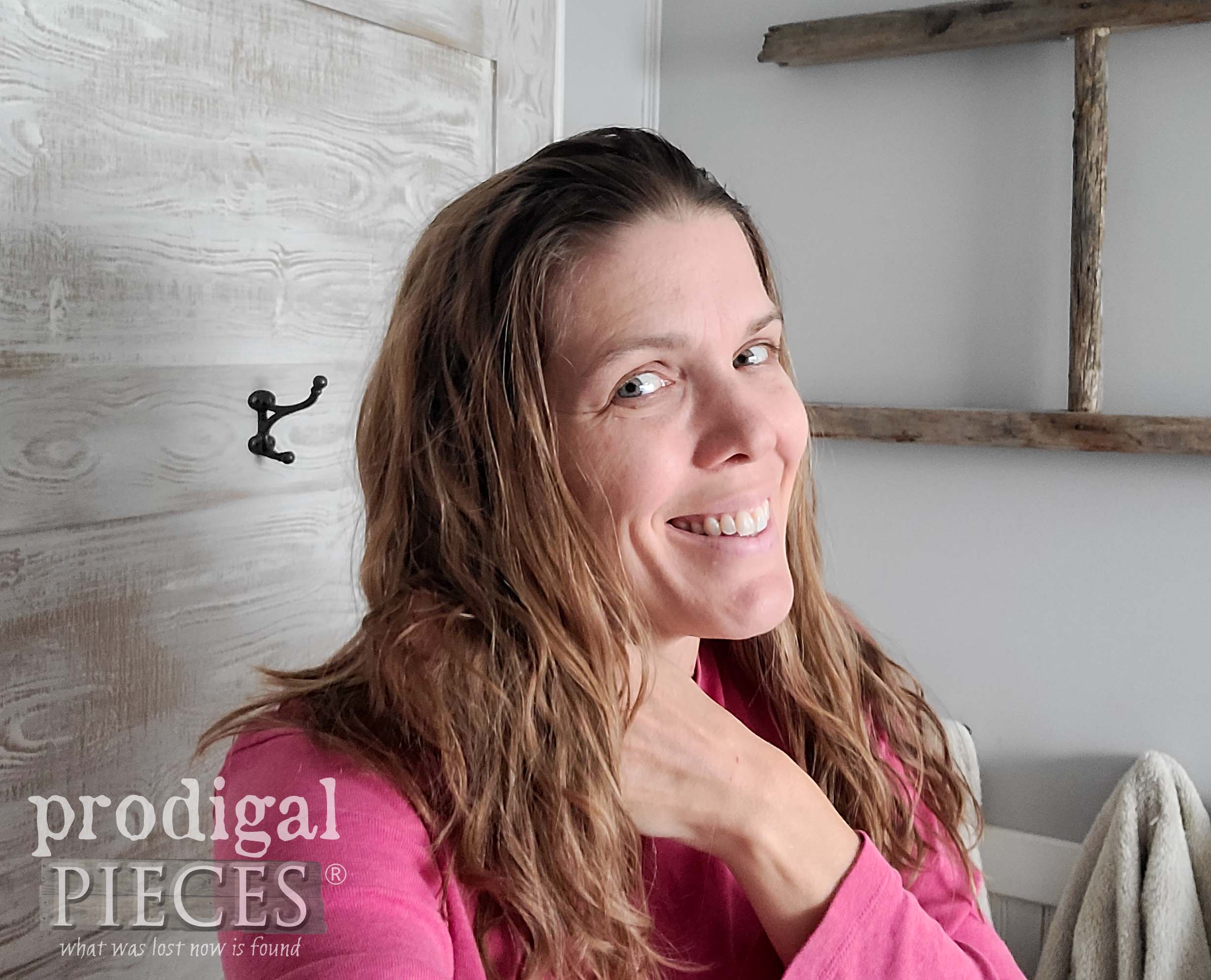 Larissa of Prodigal Pieces Before DIY Layered Wavy Haircut with Video | prodigalpieces.com #prodigalpieces