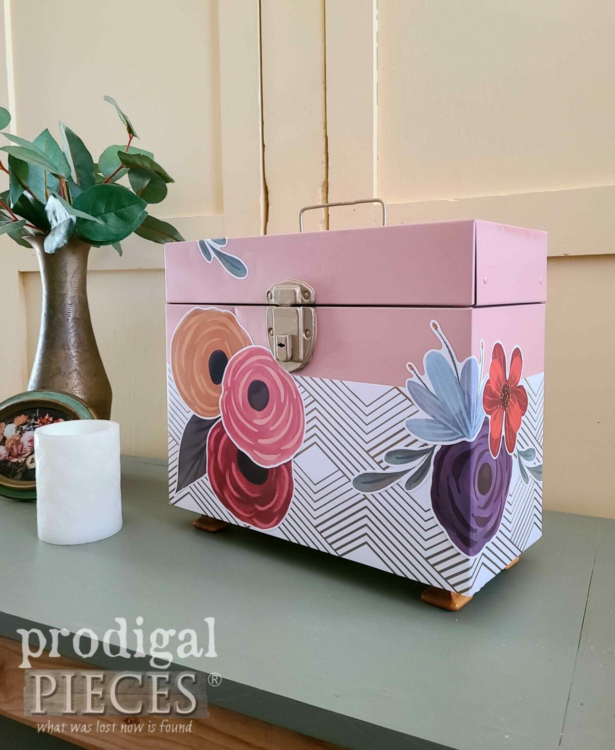 Metal File Box Upcycled - Prodigal Pieces