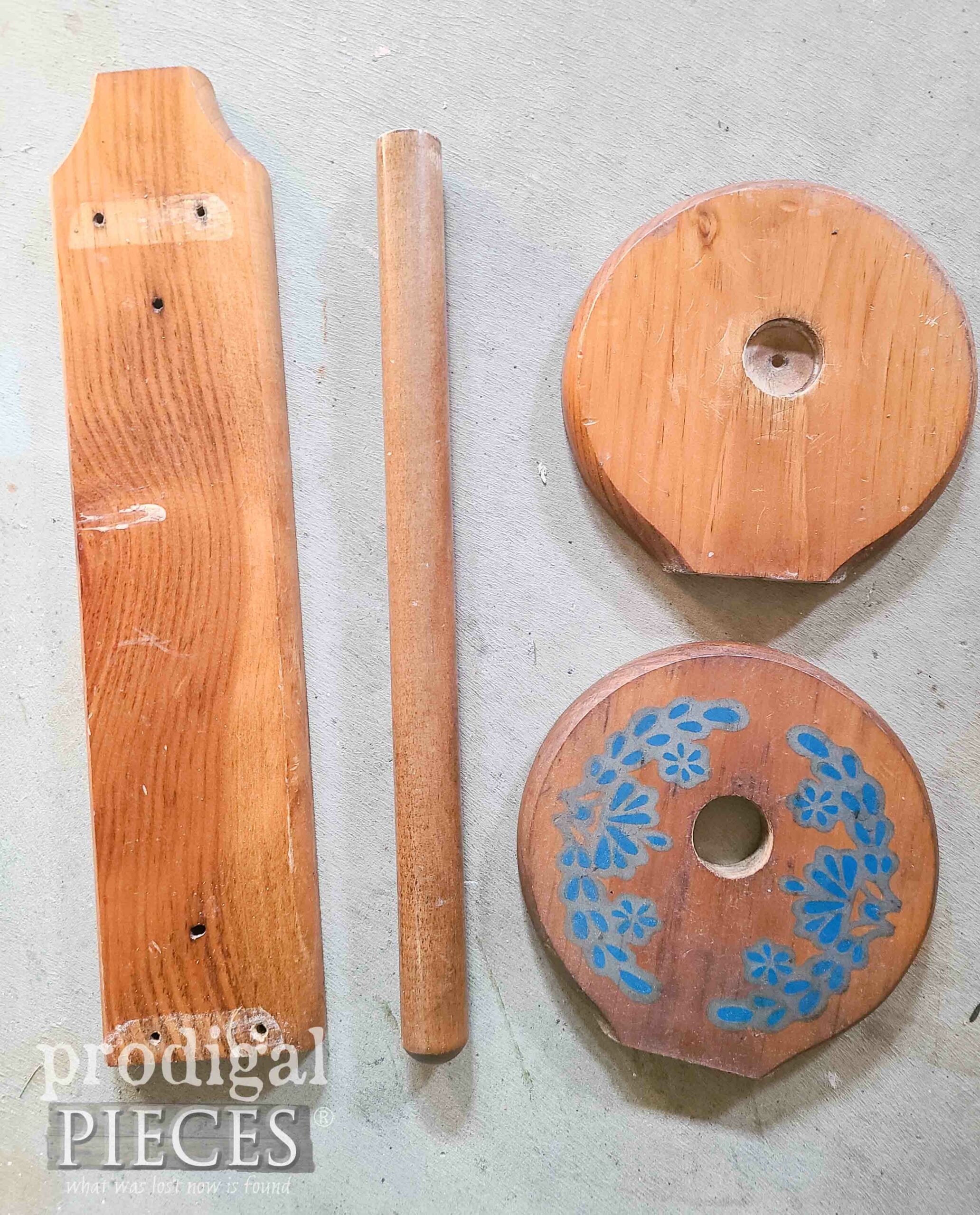 Disassembled Paper Towel Holder for Upcycle | prodigalpieces.com #prodigalpieces