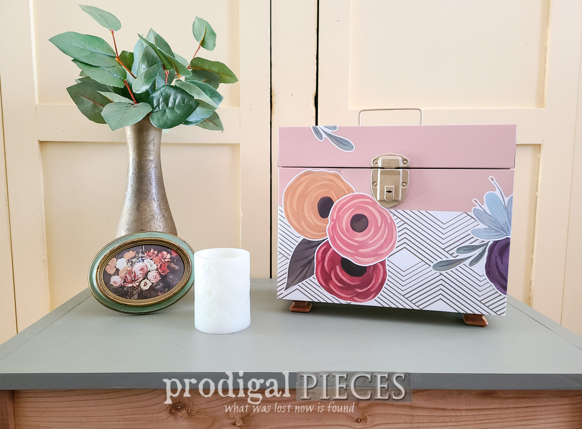 Featured Vintage Metal Filing Box Upcycled by Larissa of Prodigal Pieces | prodigalpieces.com #prodigalpieces