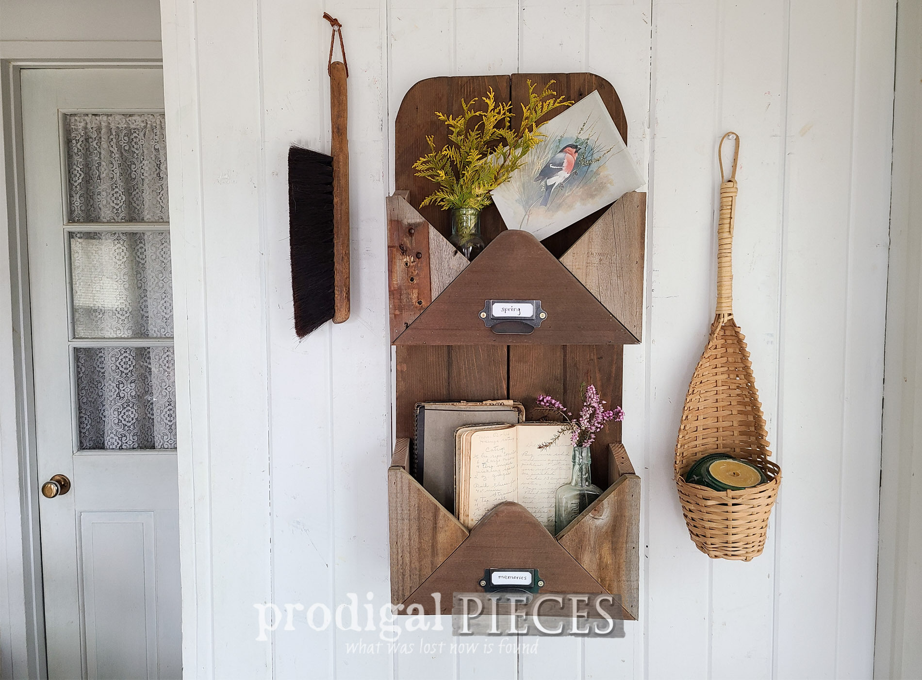 Featured Reclaimed Wall Pocket with Free Build Plans by Larissa of Prodigal Pieces | prodigalpieces.com #prodigalpieces