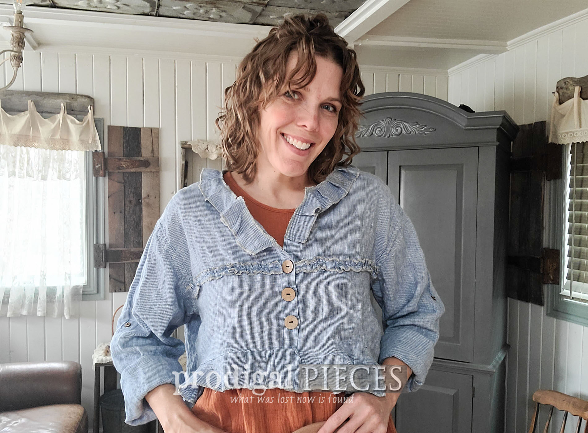 Featured Refashioned Linen Jacket by Larissa of Prodigal Pieces | prodigalpieces.com #prodigalpieces #refashion #women #style