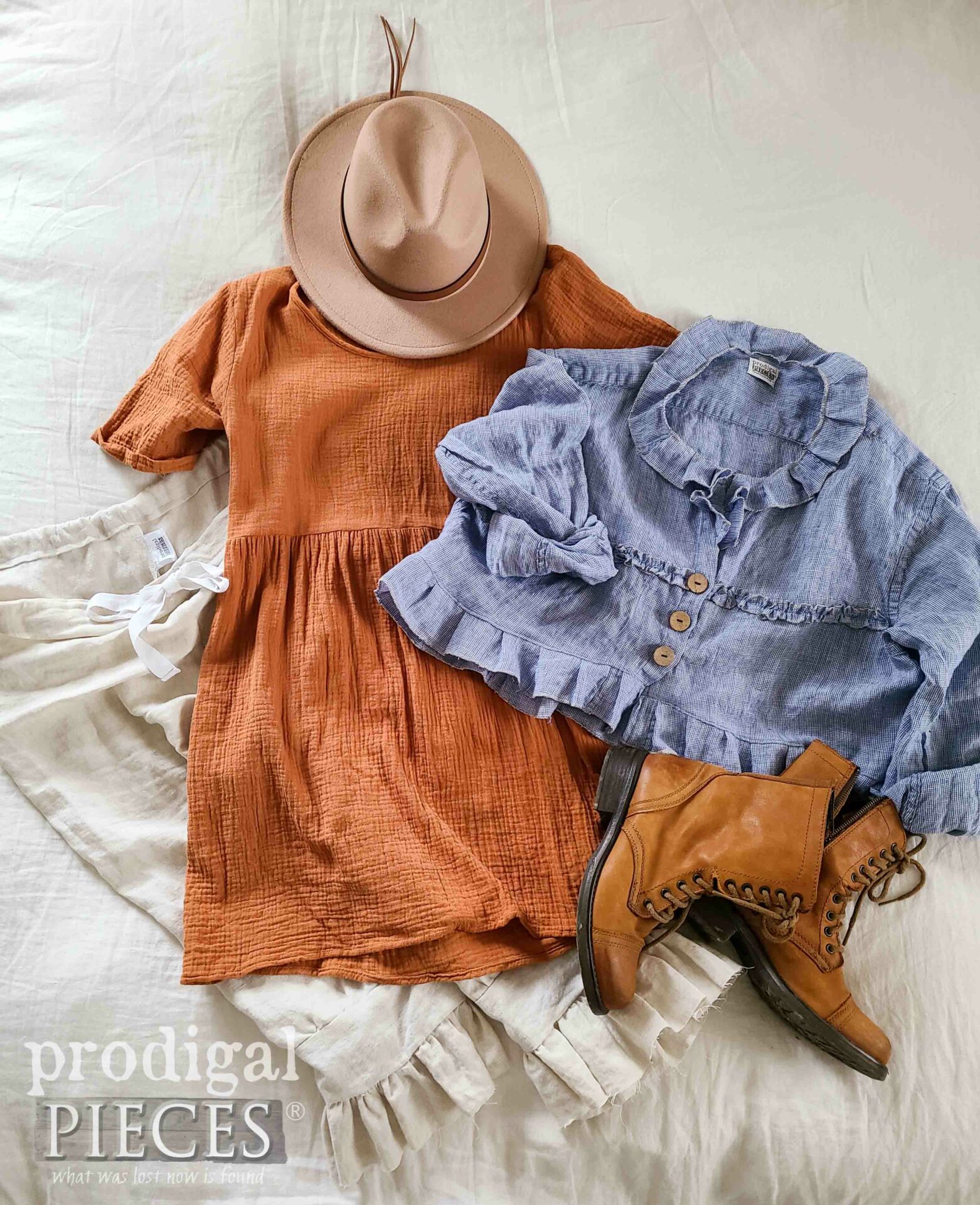 Linen Boho Style Outfit Refashioned by Larissa of Prodigal Pieces | prodigalpieces.com #prodigalpieces #style #fashionn