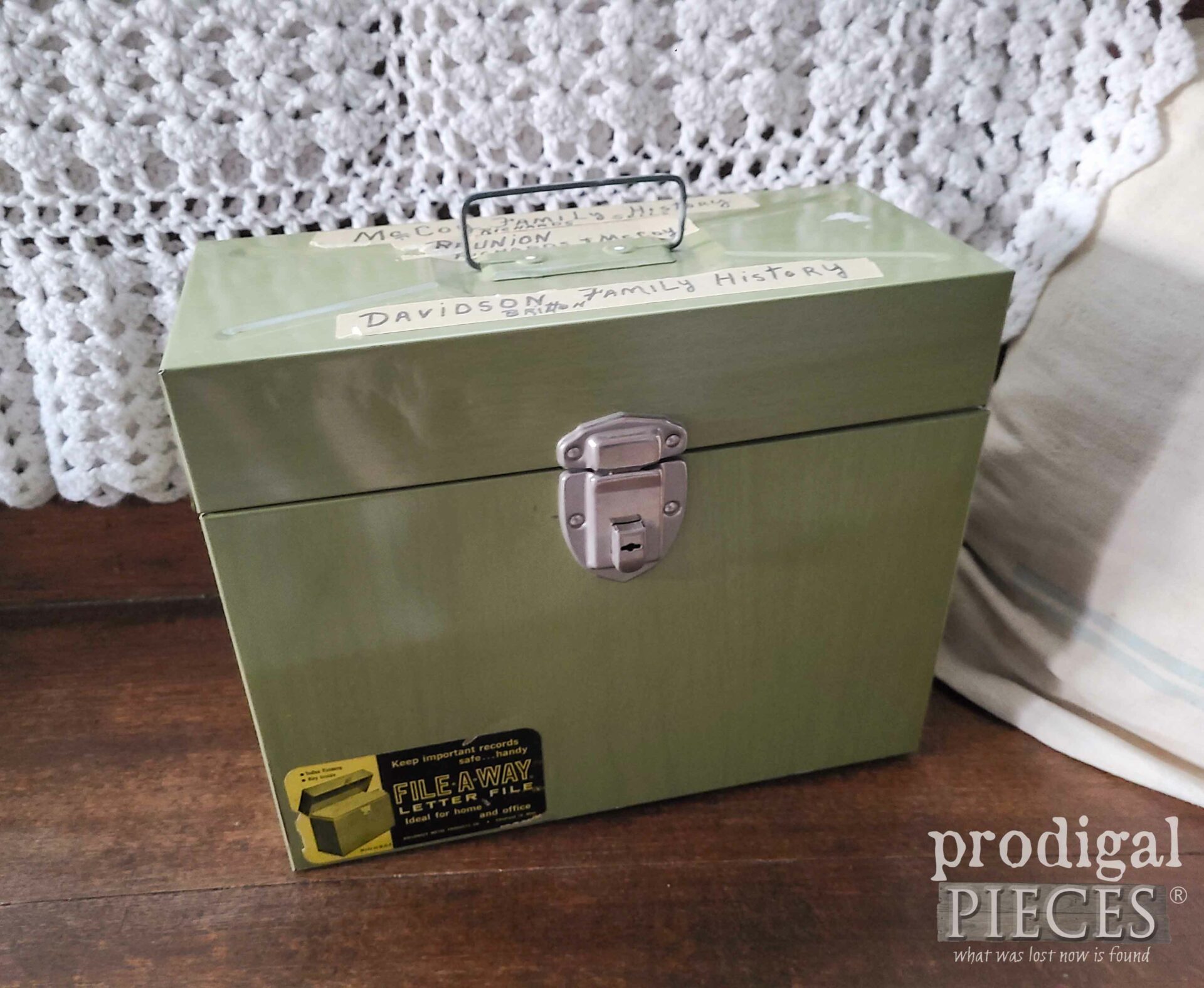 Vintage Metal File Box Before Upcycle | prodigalpieces.com #prodigalpieces