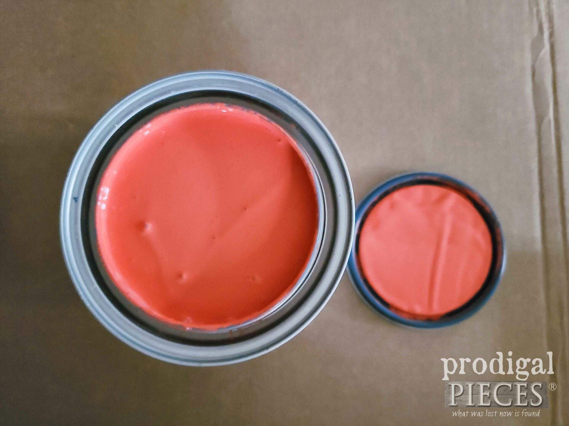 Custom Poppy Paint Color for Antique Tilt Top Table Makeover | prodigalpieces.com #prodigalpieces