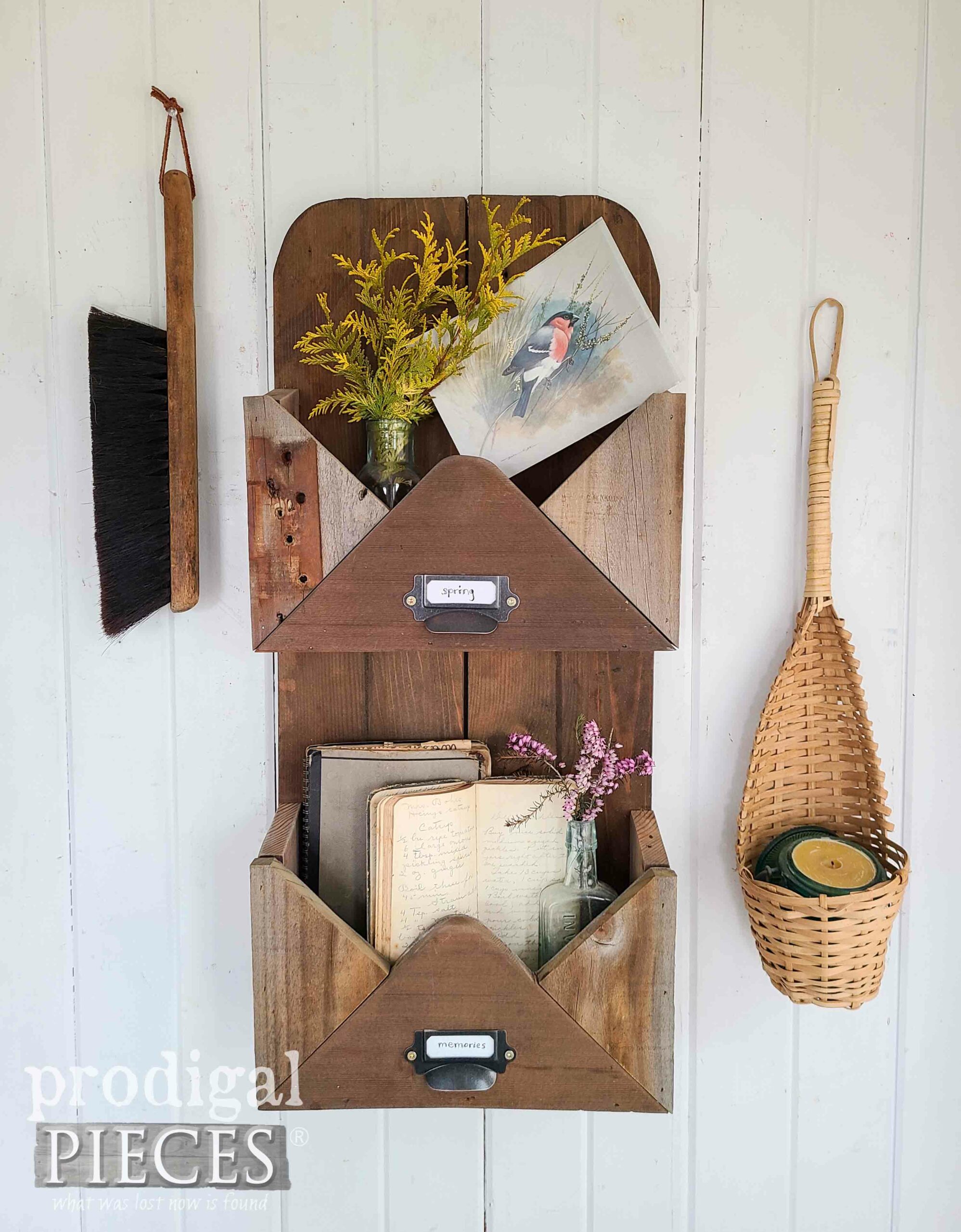 Reclaimed Wall Envelope Pockets with Free Build Plans by Larissa of Prodigal Pieces | prodigalpieces.com #prodigalpieces #diy #buildplans #free #farmhouse #reclaimed