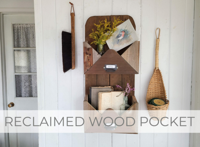 Free Build Plans for a Reclaimed Wall Pocket by Larissa of Prodigal Pieces | prodigalpieces.com #prodigalpieces