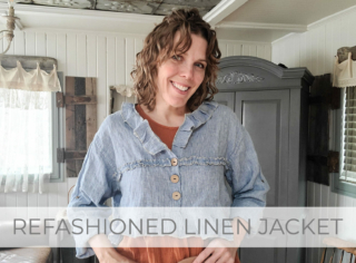 Showcase of Refashioned Linen Jacket made from Thrifted Shirt by Larissa of Prodigal Pieces | prodigalpieces.com #prodigalpieces