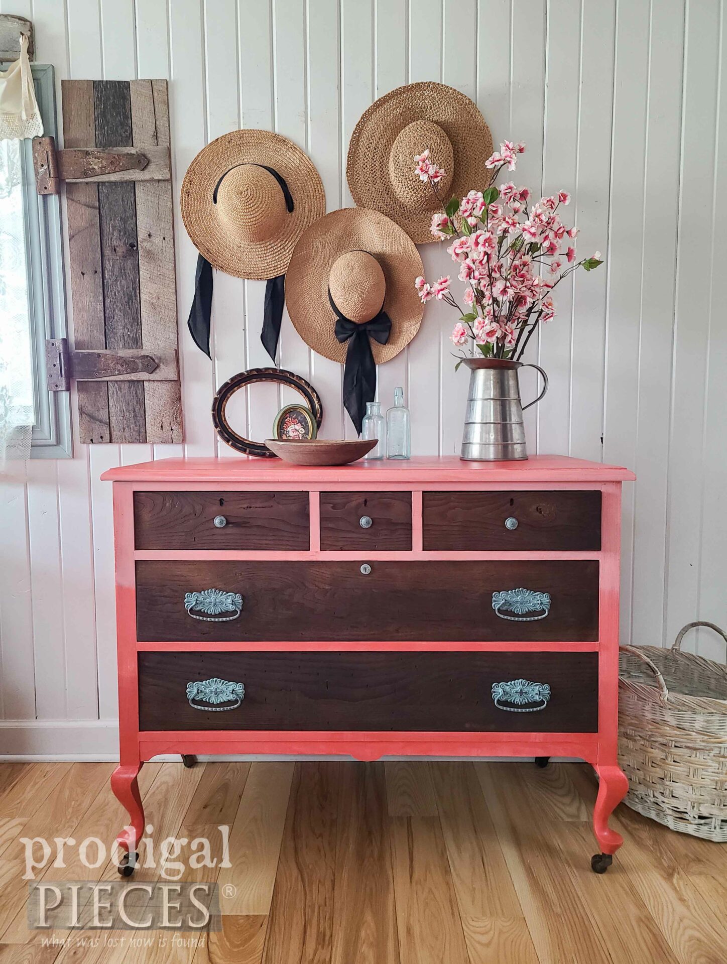 Boho Style Antique Dresser Saved from Damaged Display by Larissa of Prodigal Pieces | prodigalpieces.com #prodigalpieces #boho #farmhouse #furniture