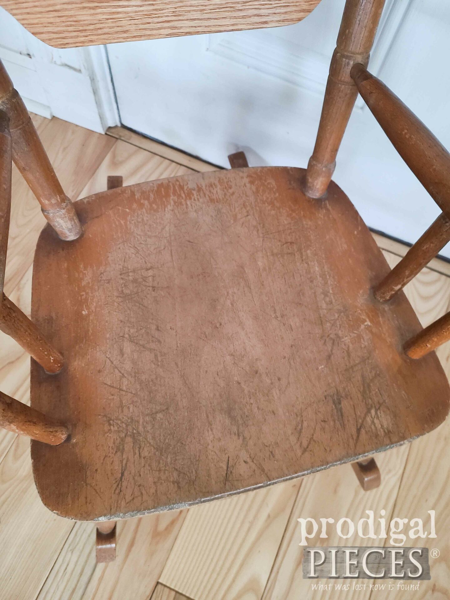 Damaged Rocking Chair Seat | prodigalpieces.com #prodigalpieces