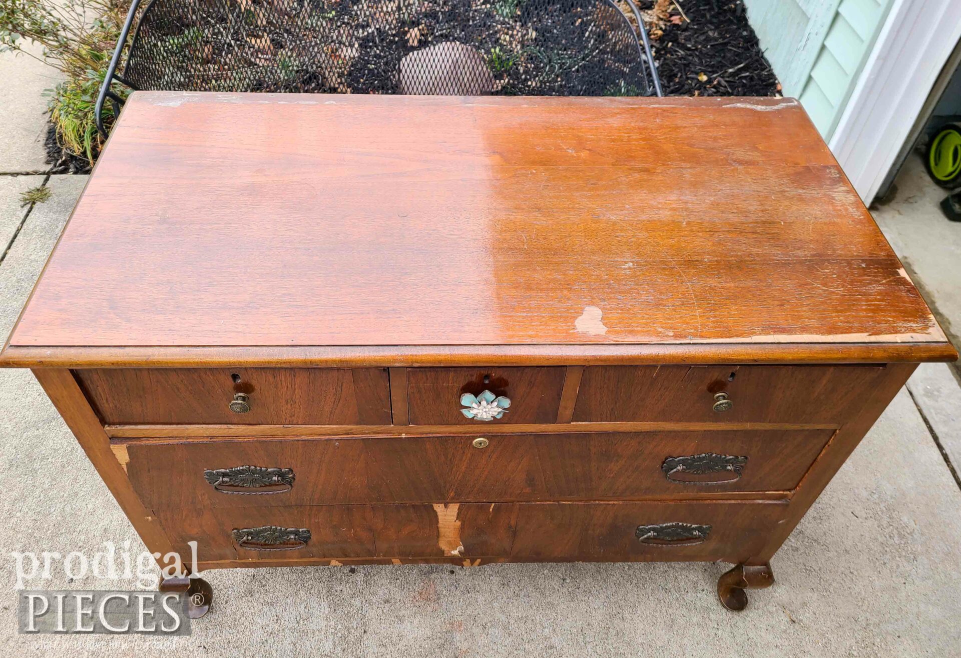 Damaged Antique Dresser Top | prodigalpieces.com #prodigalpieces