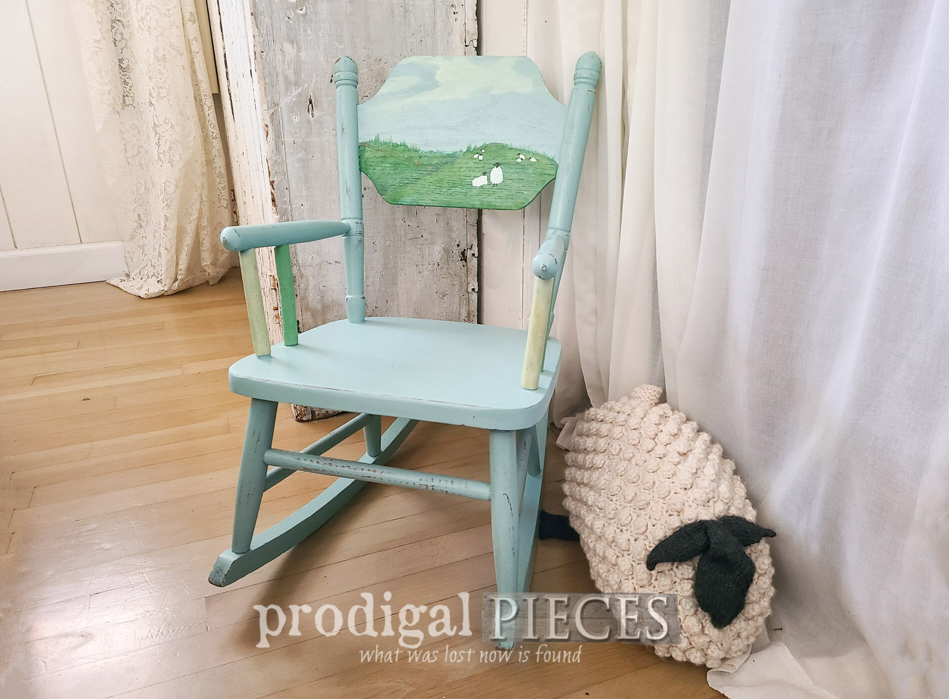 Featured Kid's Rocking Chair Makeover by Larissa of Prodigal Pieces | prodigalpieces.com #prodigalpieces #furniture #kids