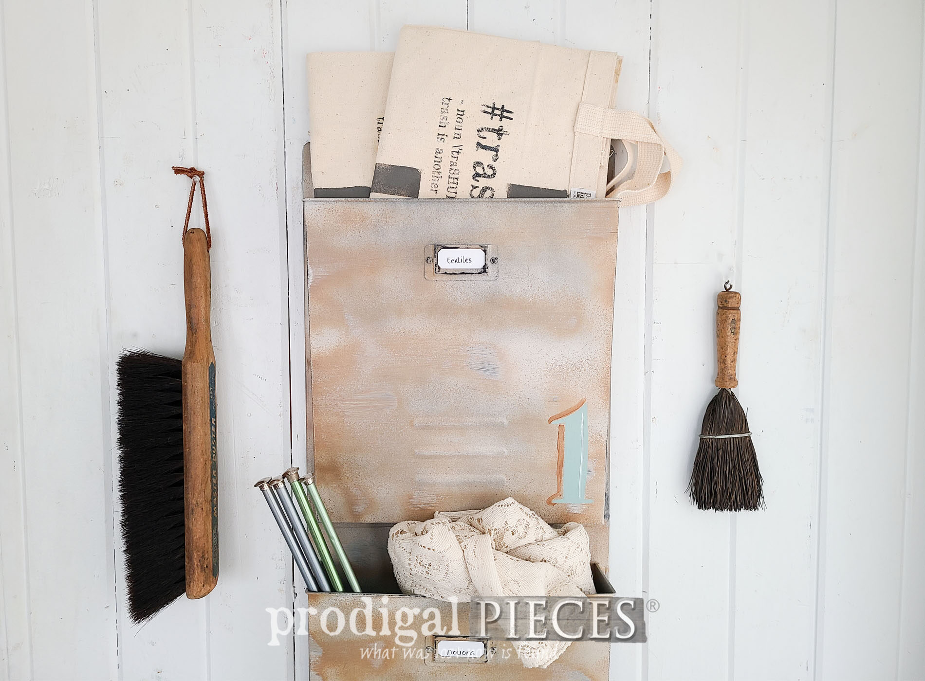 Featured Vertical Wall File Organizer by Larissa of Prodigal Pieces | prodigalpieces.com #prodigalpieces #farmhouse #diy
