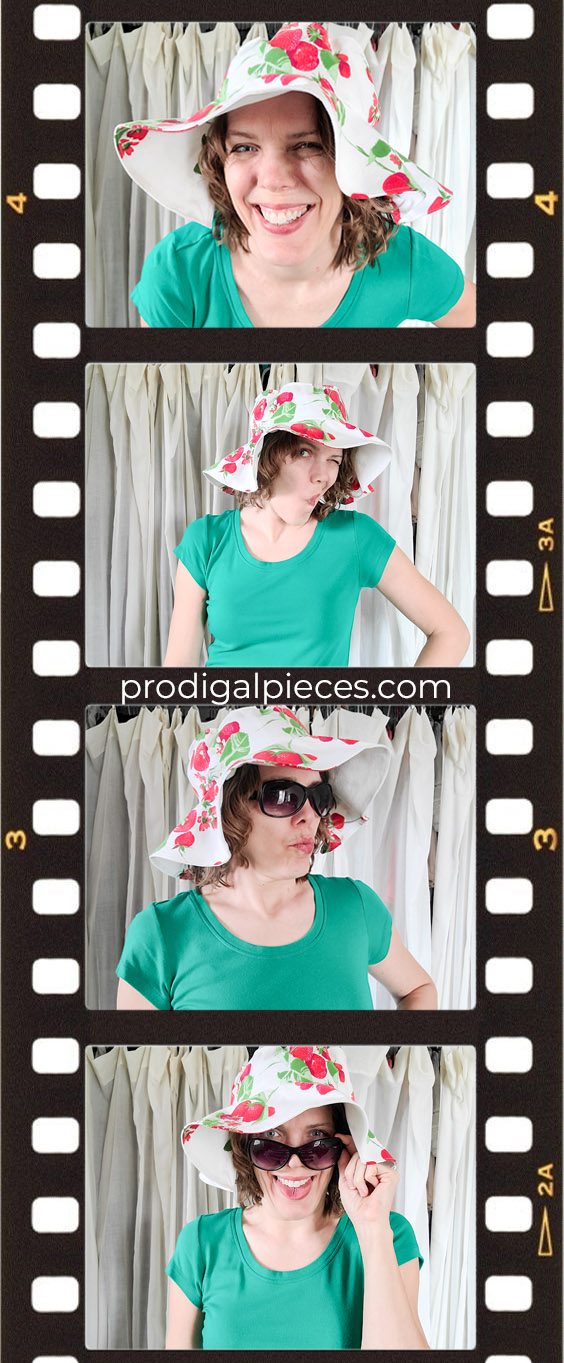 Filmstrip Pictures for DIY Bucket Hat by Larissa of Prodigal Pieces | prodigalpieces.com #prodigalpieces #refashion #sewing #hats