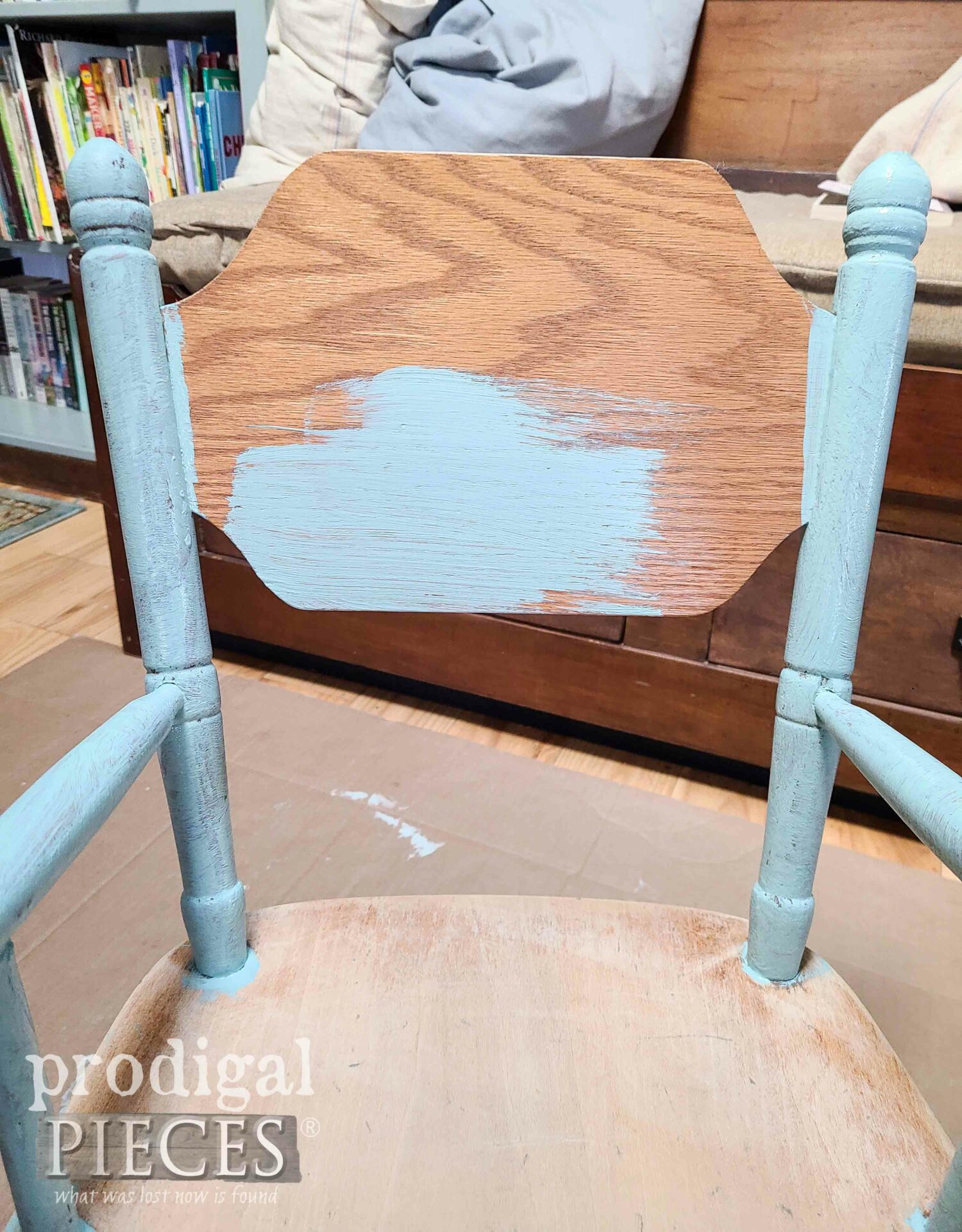 Using Milk Paint on Thrifted Rocking Chair | prodigalpieces.com #prodigalpieces