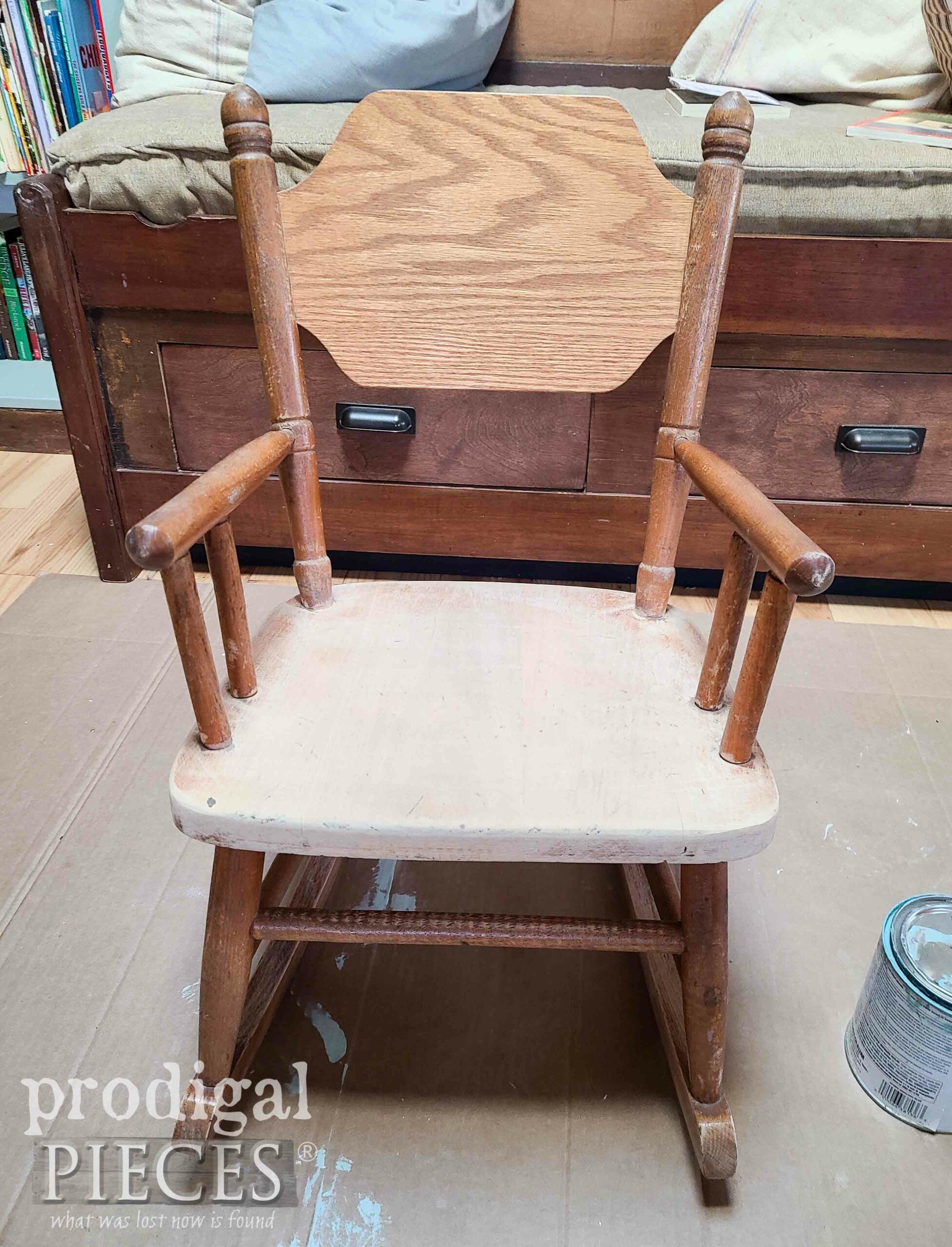 Sanded Rocking Chair Seat | prodigalpieces.com #prodigalpieces